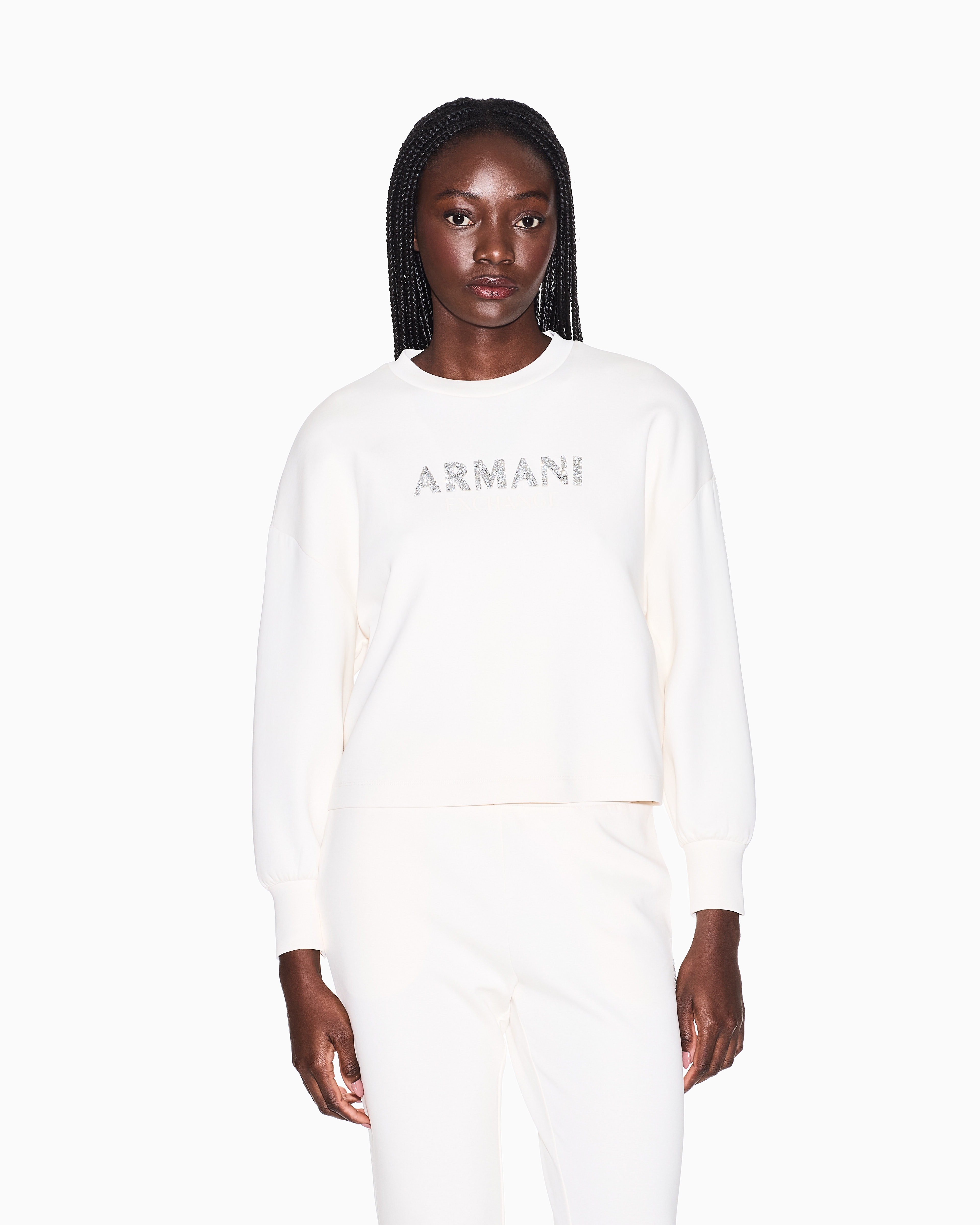 Crewneck sweatshirt in scuba fabric | Armani Exchange