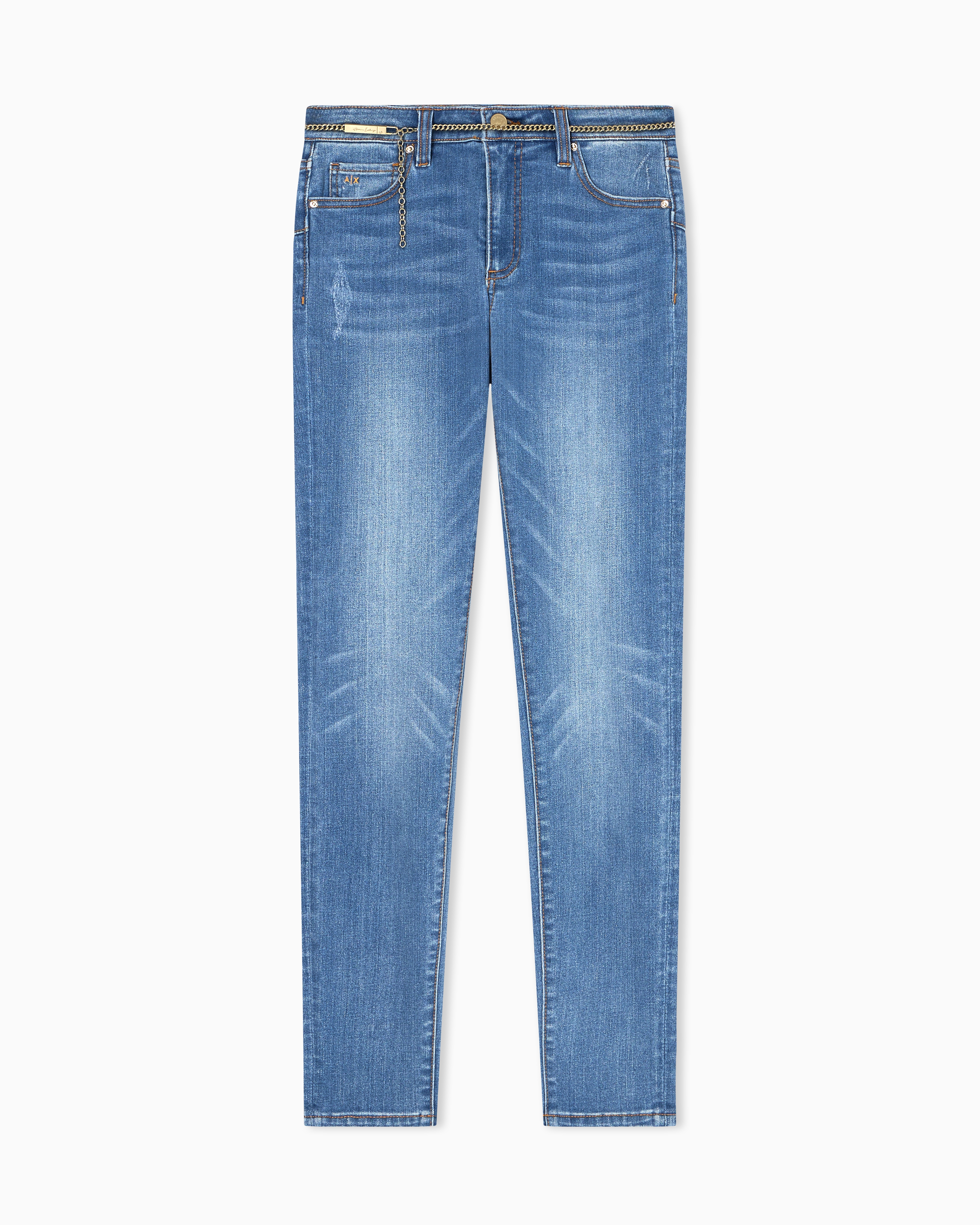 Armani Exchange Blue Super Skinny Jeans In Indigo Stretch Denim