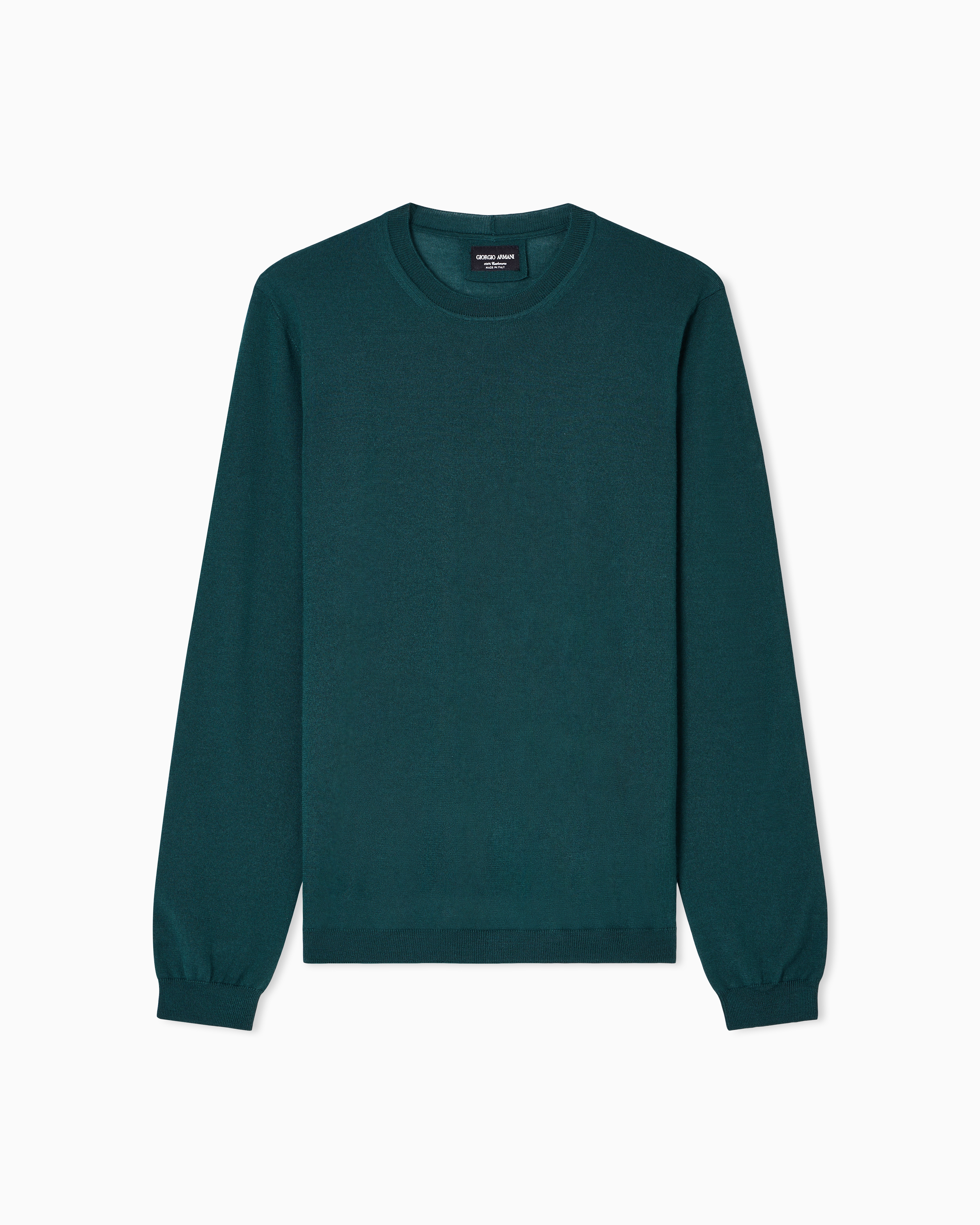 Giorgio Armani Green Cashmere Crew-Neck Jumper
