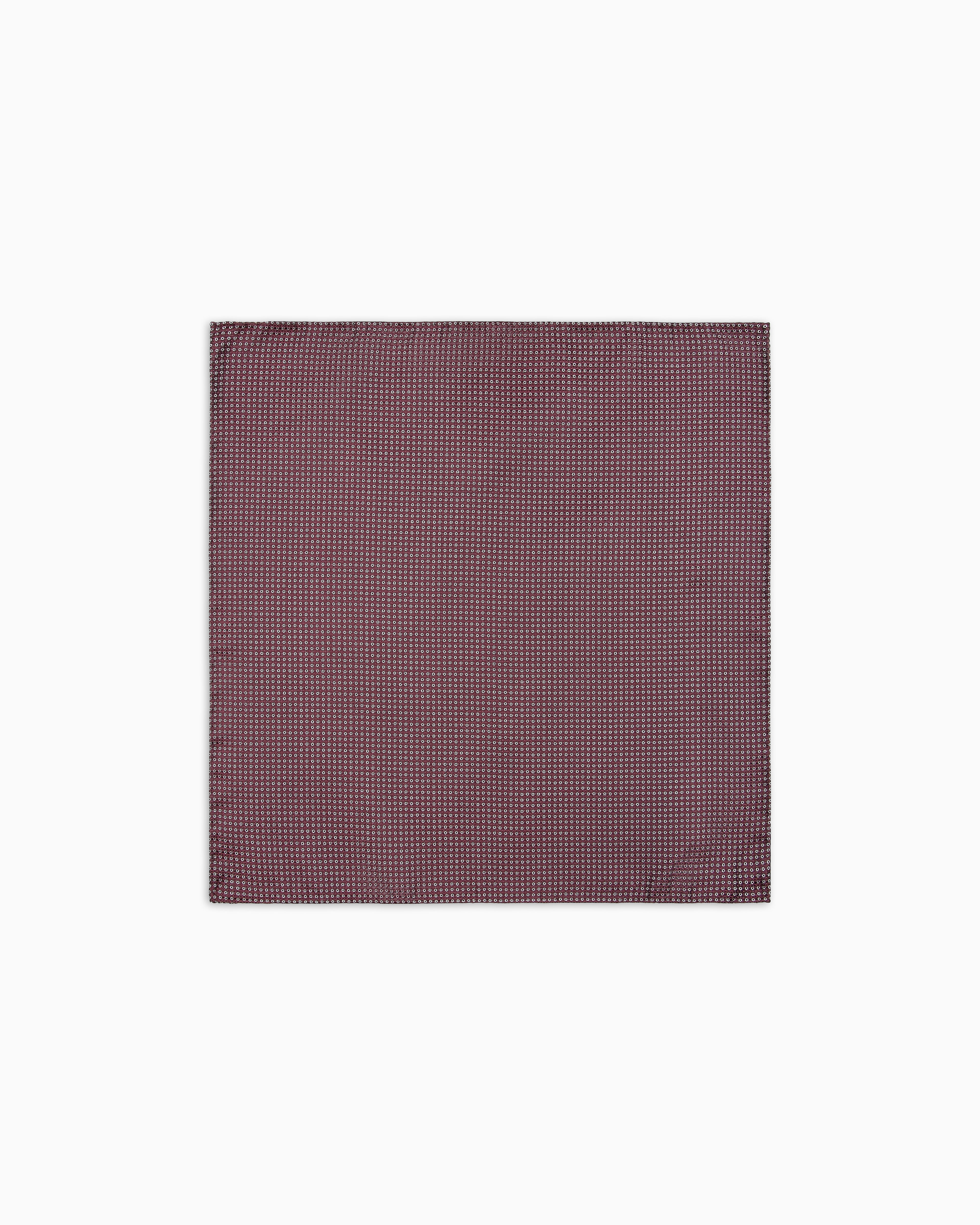 Giorgio Armani Red Geometric Silk Jacquard Pocket Square