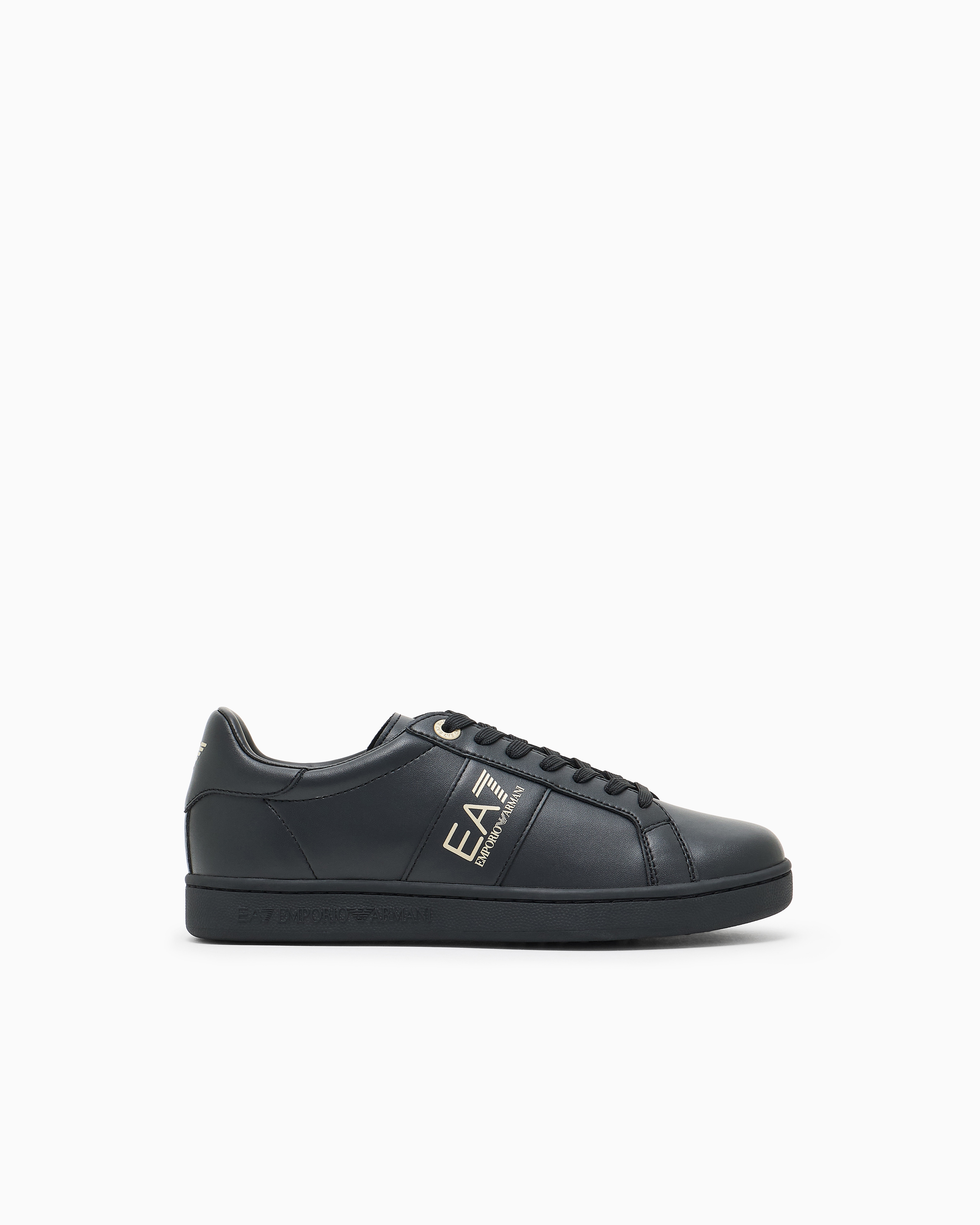 Ea7 Unisex Black Classic Sneakers