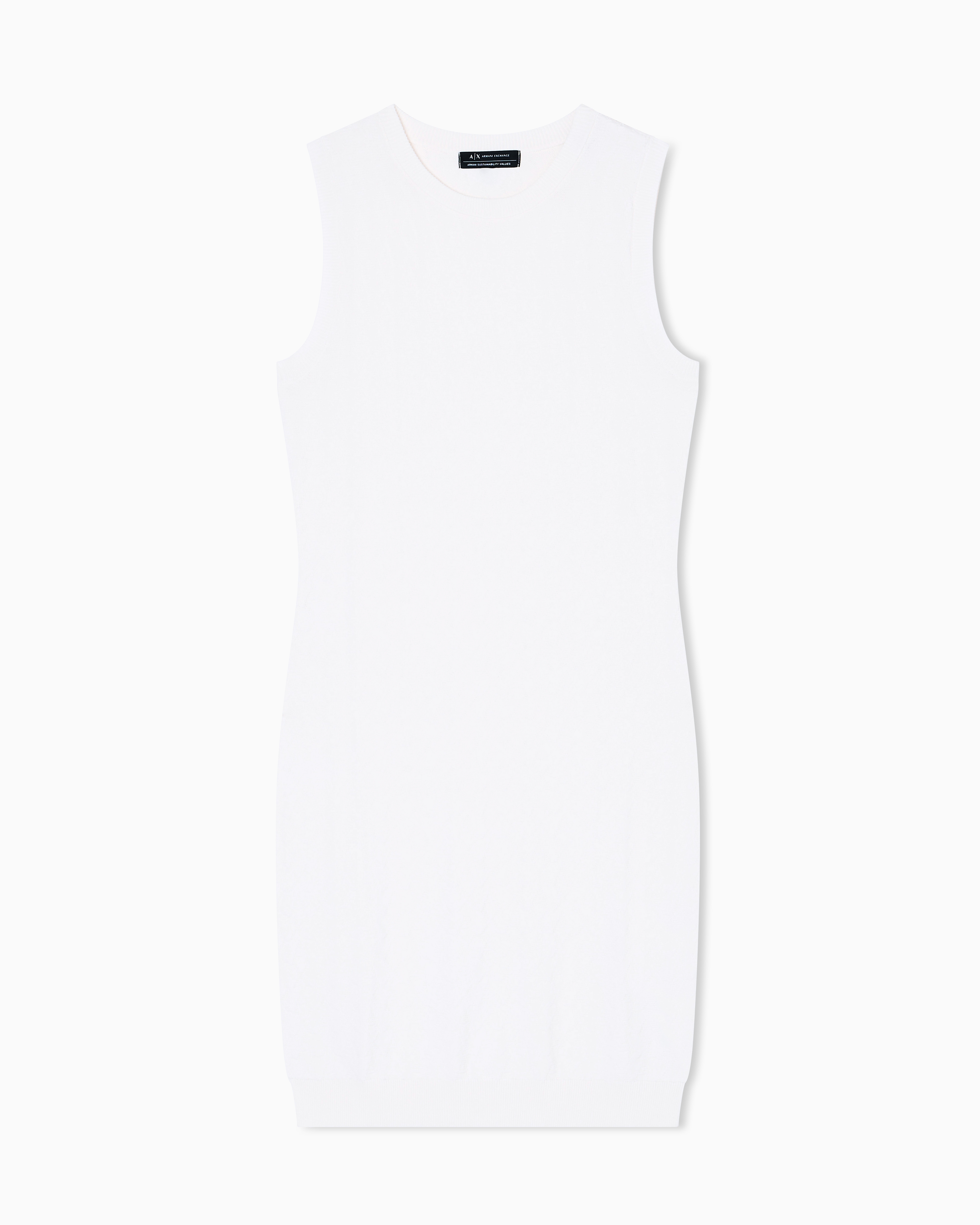 Armani Exchange Abito A Tubino In Maglia Con Logo Ricamato Allover