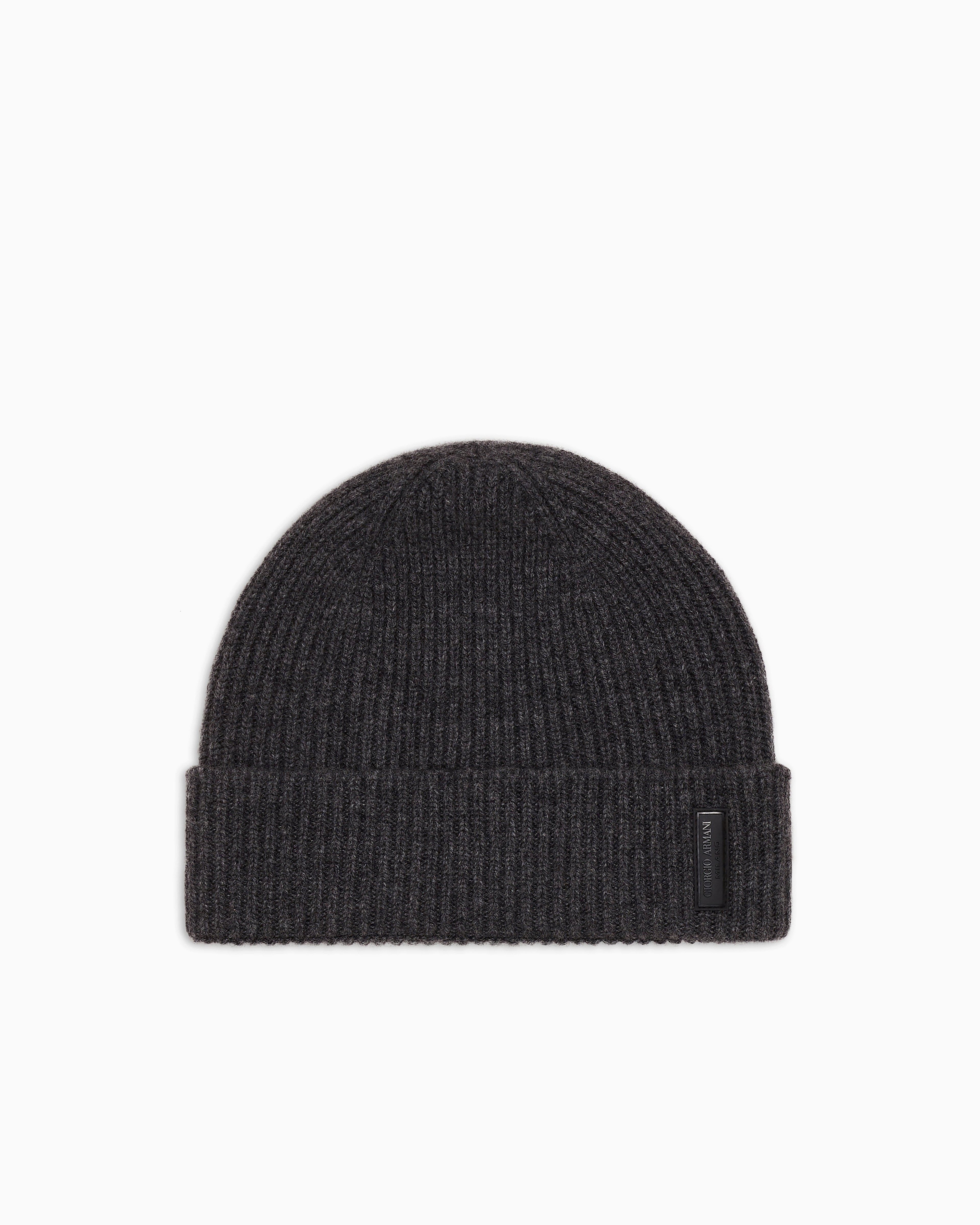 Giorgio Armani Men's Grey Cashmere Beanie