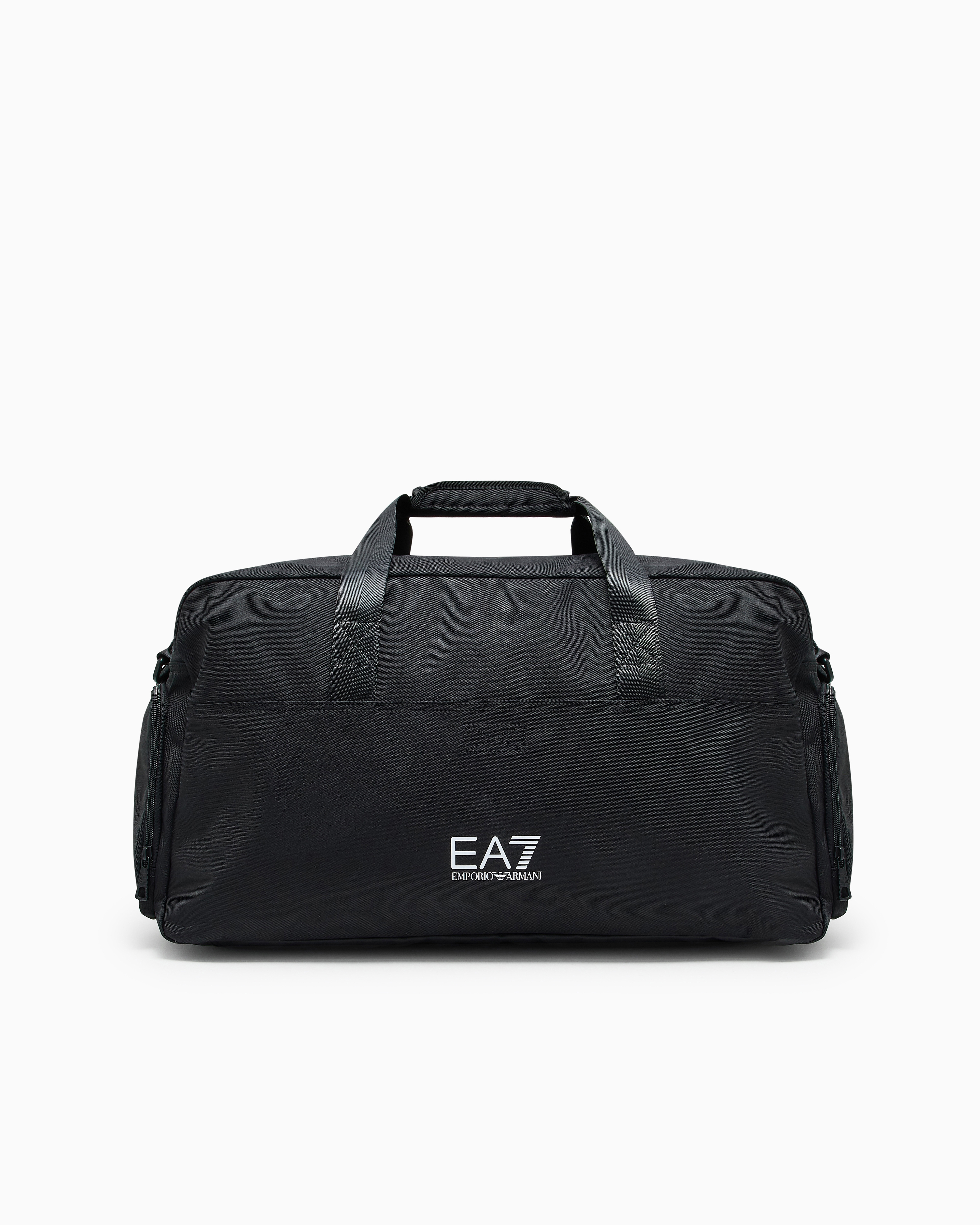 Ea7 Unisex Black Train Core Medium Gym Bag With Oversized Logo
