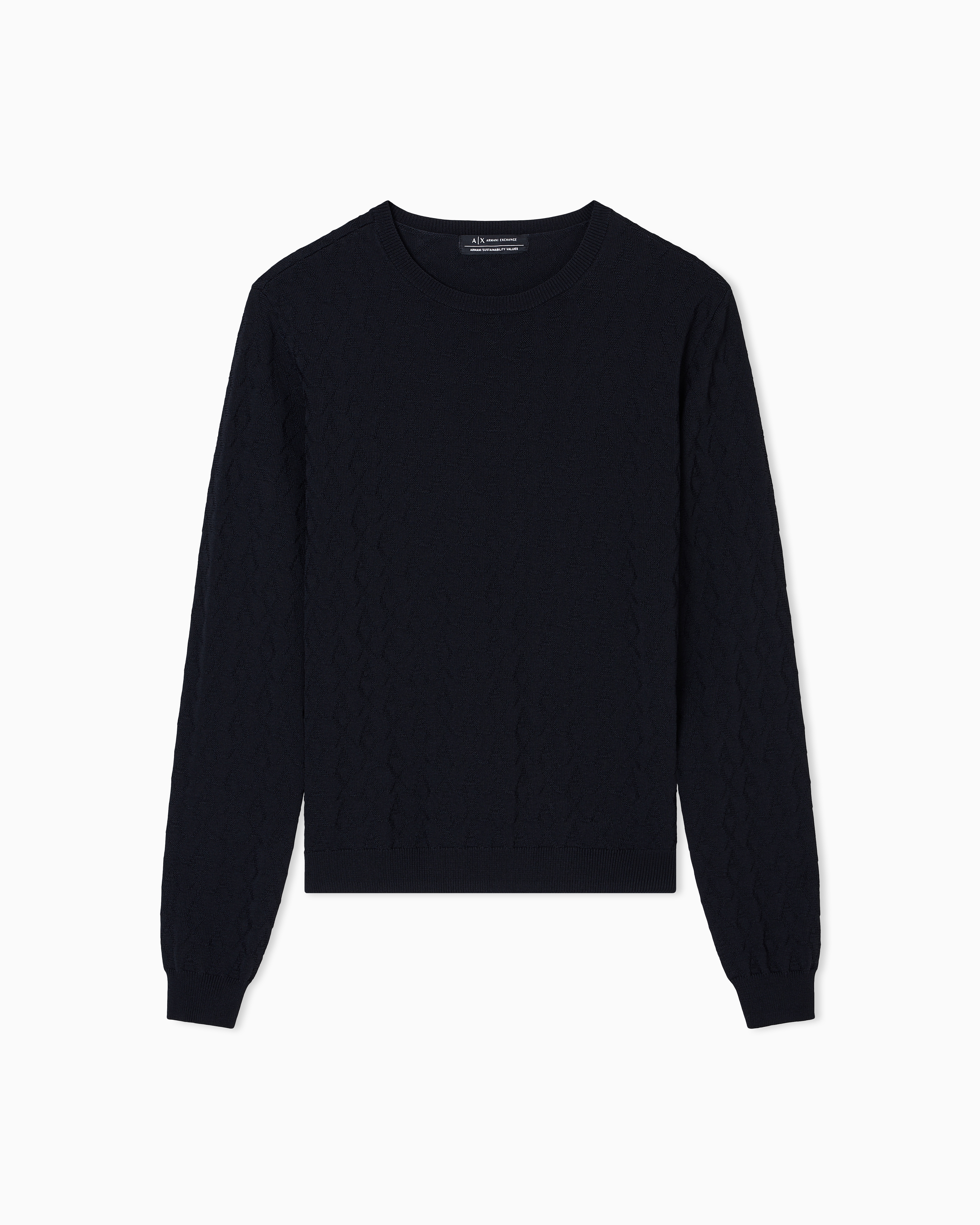 Armani Exchange Maglione Con Logo Allover Jacquard