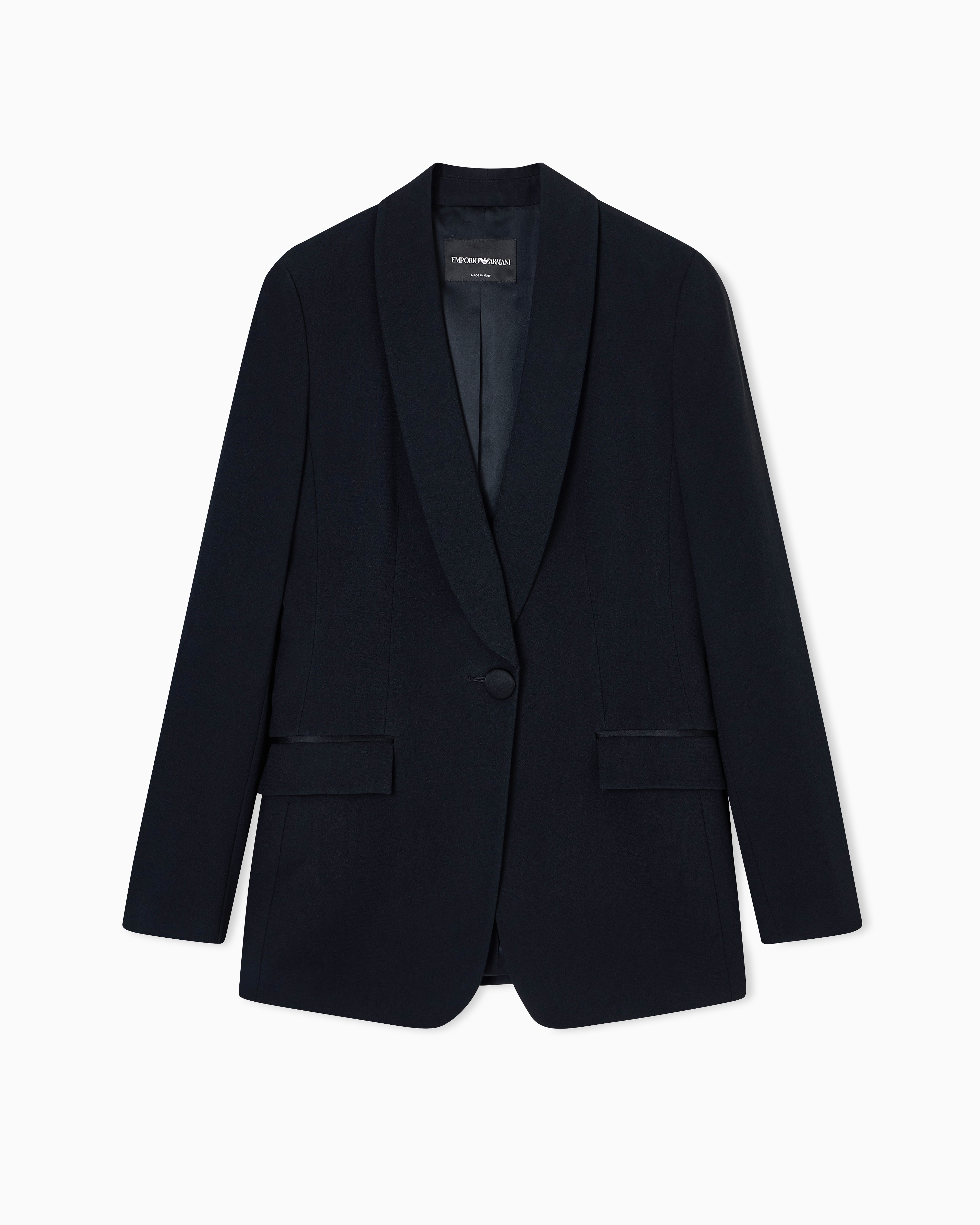 Emporio Armani Blazer Enver Satin Monopetto Con Tasche