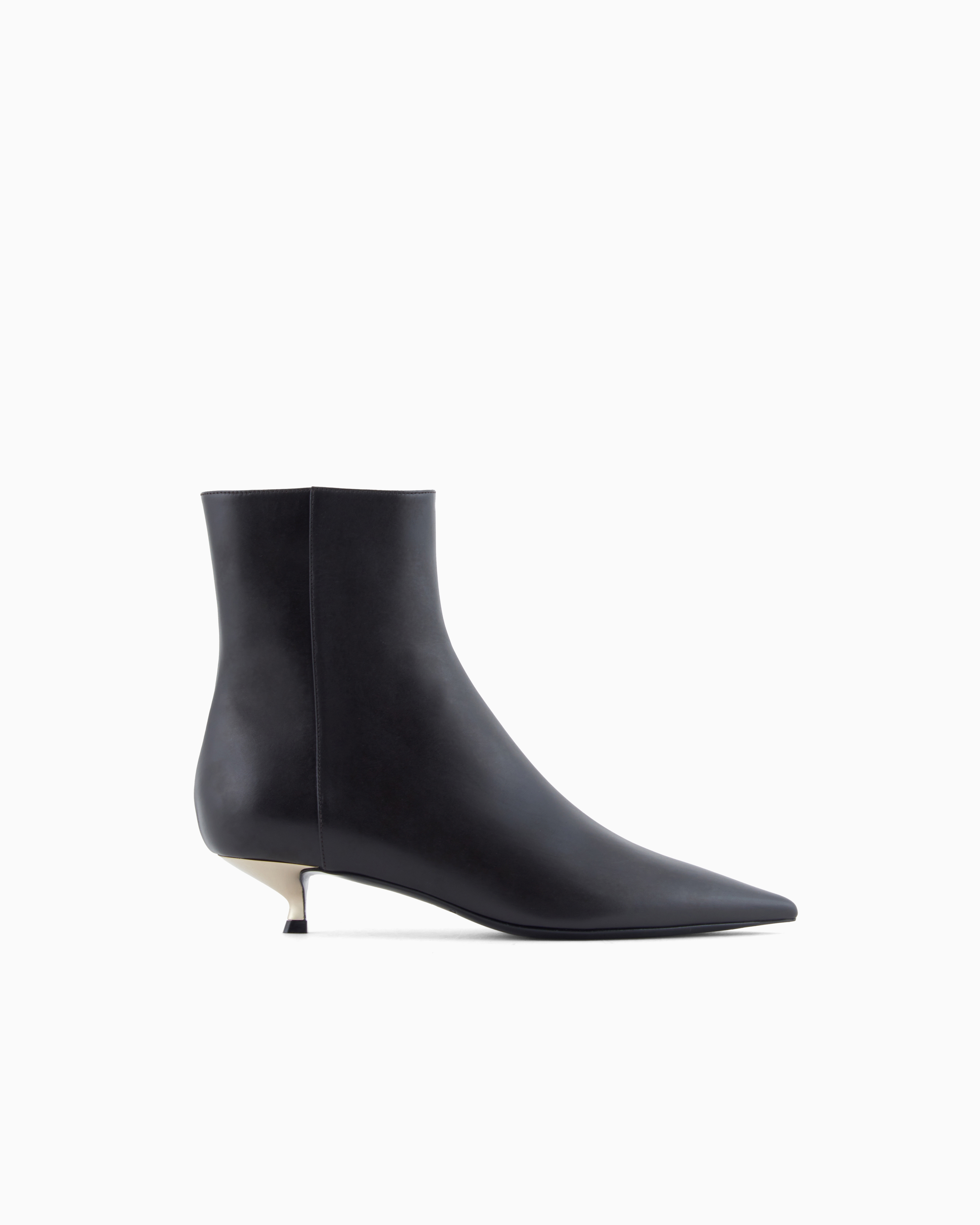 Giorgio Armani Brown Calfskin Ankle Boots