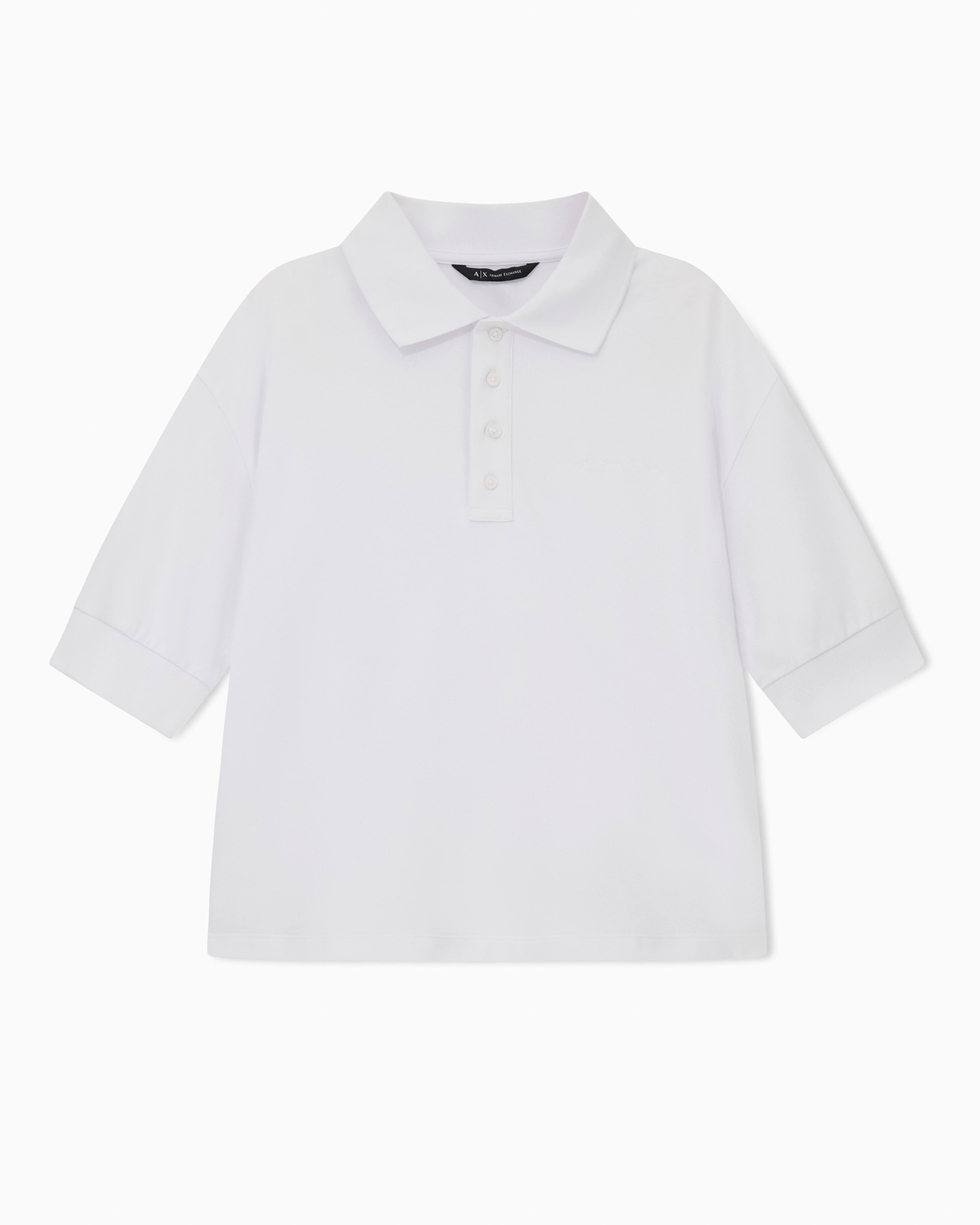 Armani Exchange Polo In Piquet Stretch Slim Fit