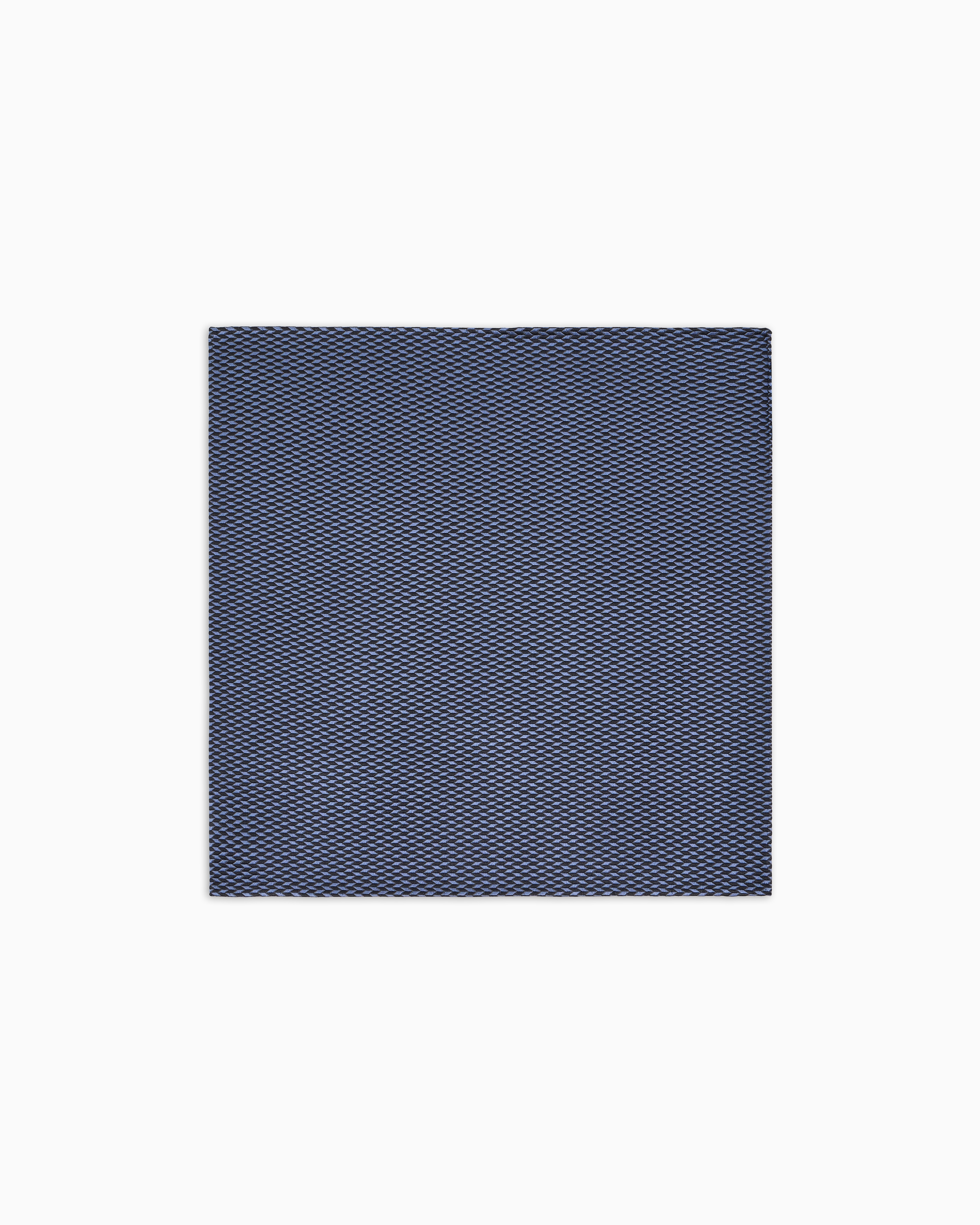 Giorgio Armani Blue Jacquard Silk Pocket Square