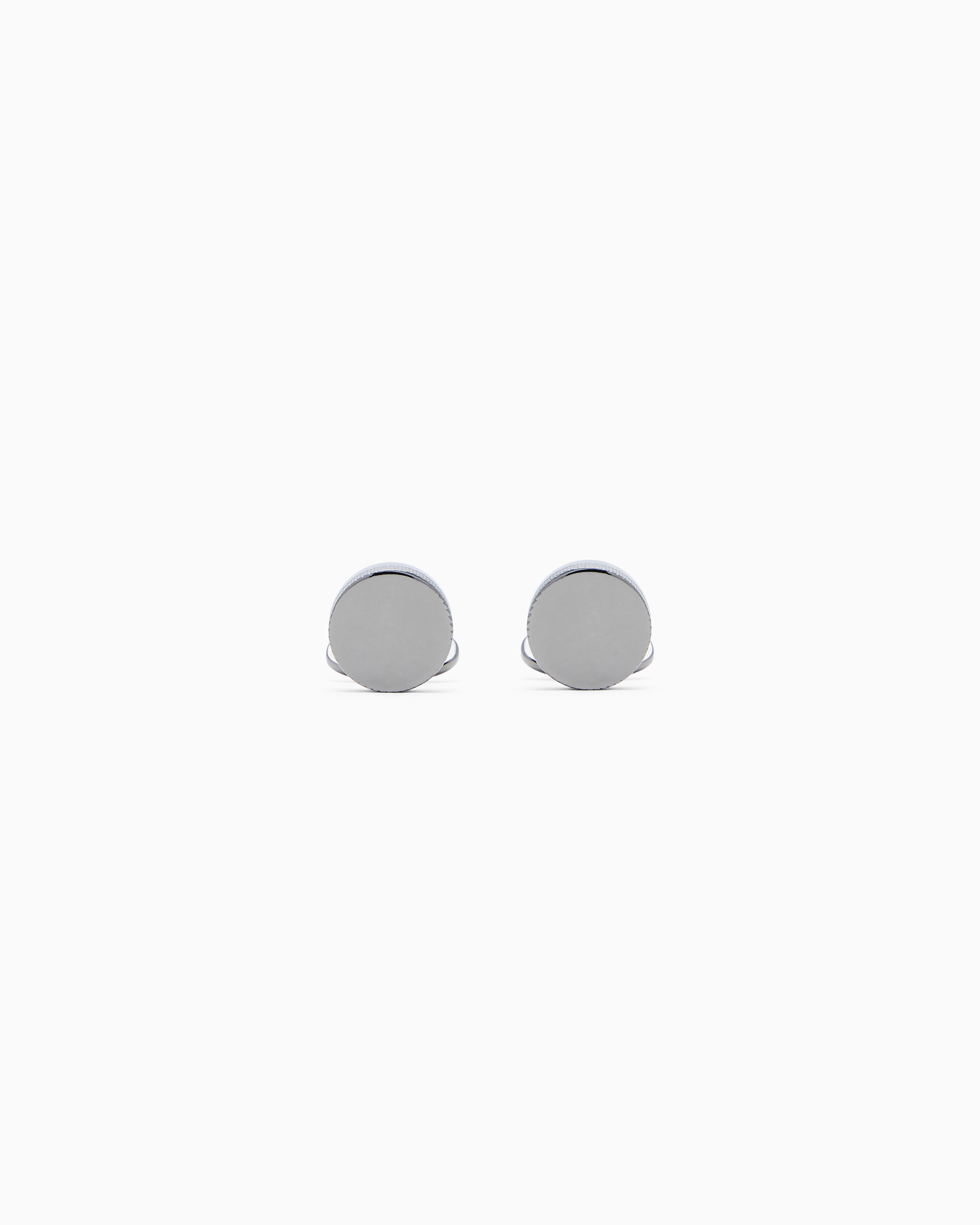 Giorgio Armani Silver Sterling Round Cufflinks
