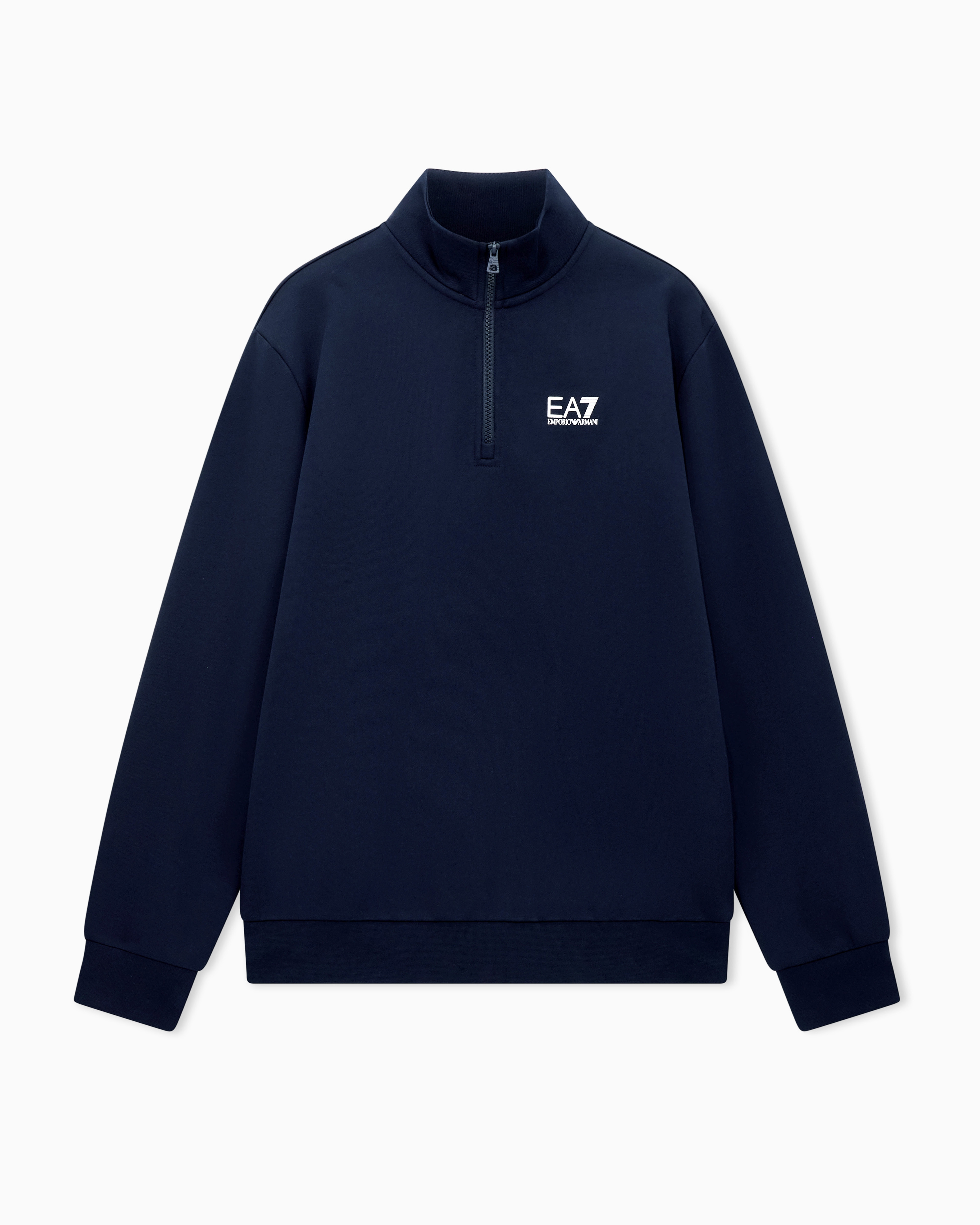 Ea7 Felpa Core Identity In Misto Cotone