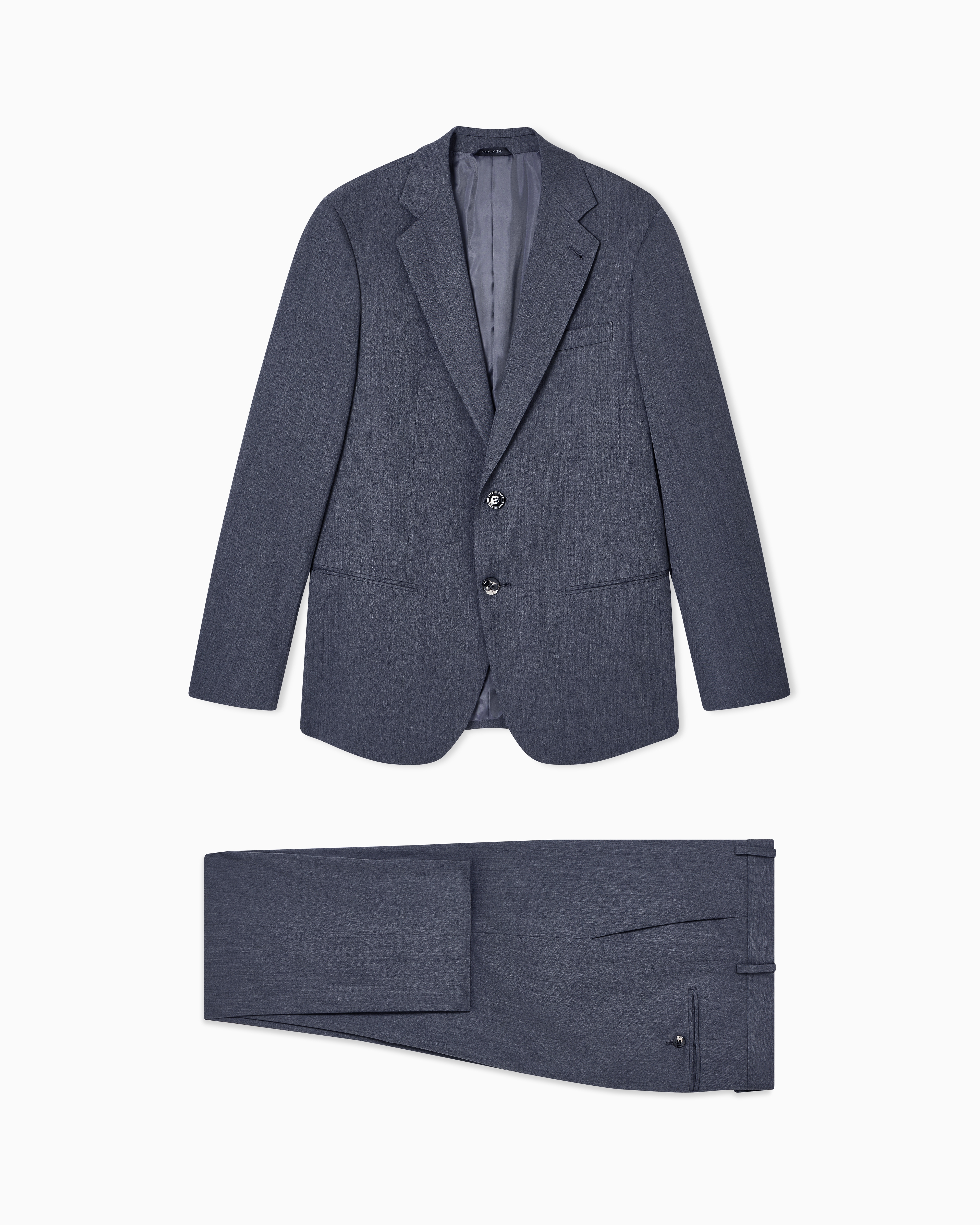 Giorgio Armani Grey Soho Line Single-Breasted Suit In Wool Twill