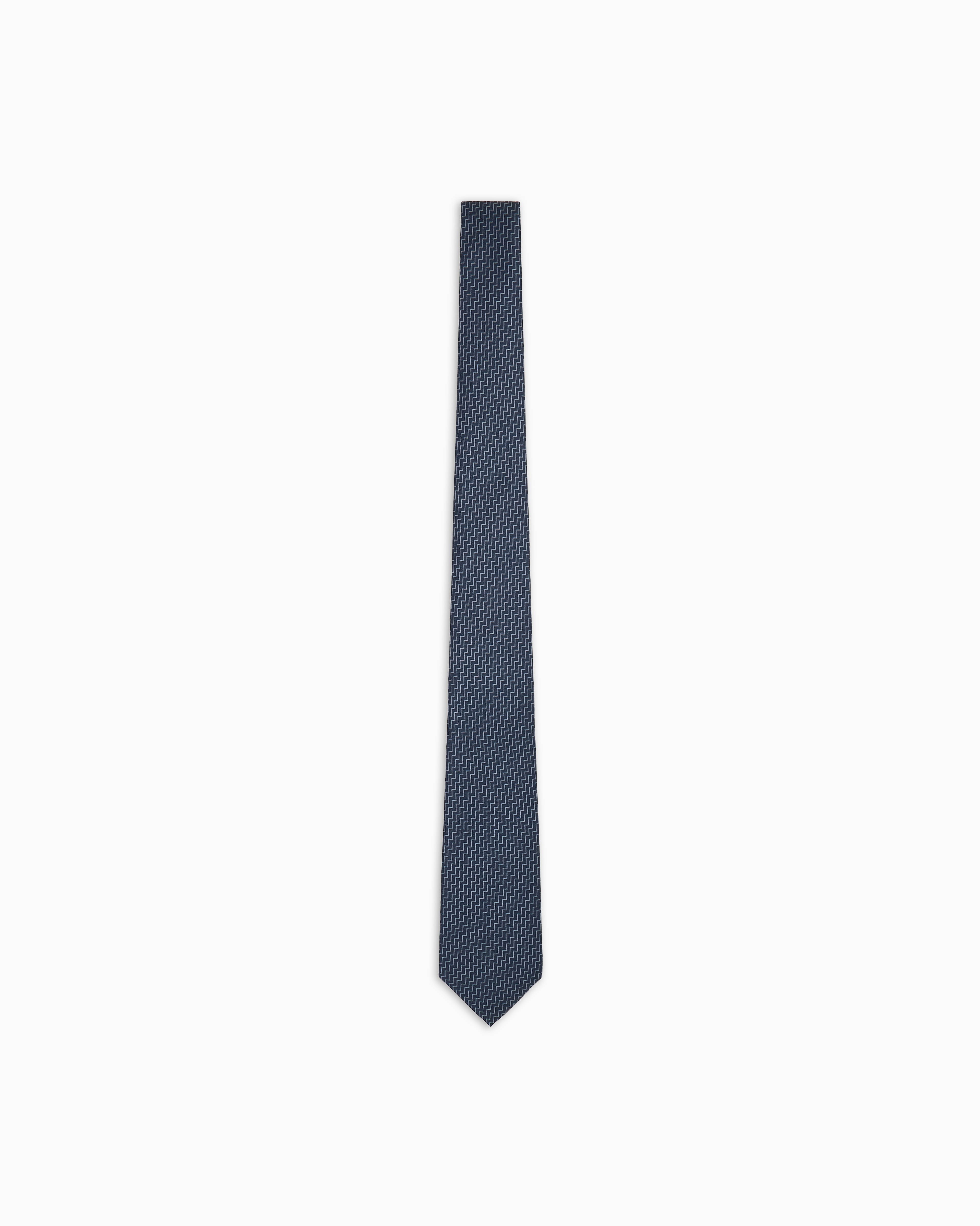 Giorgio Armani Blue Printed Silk Tie