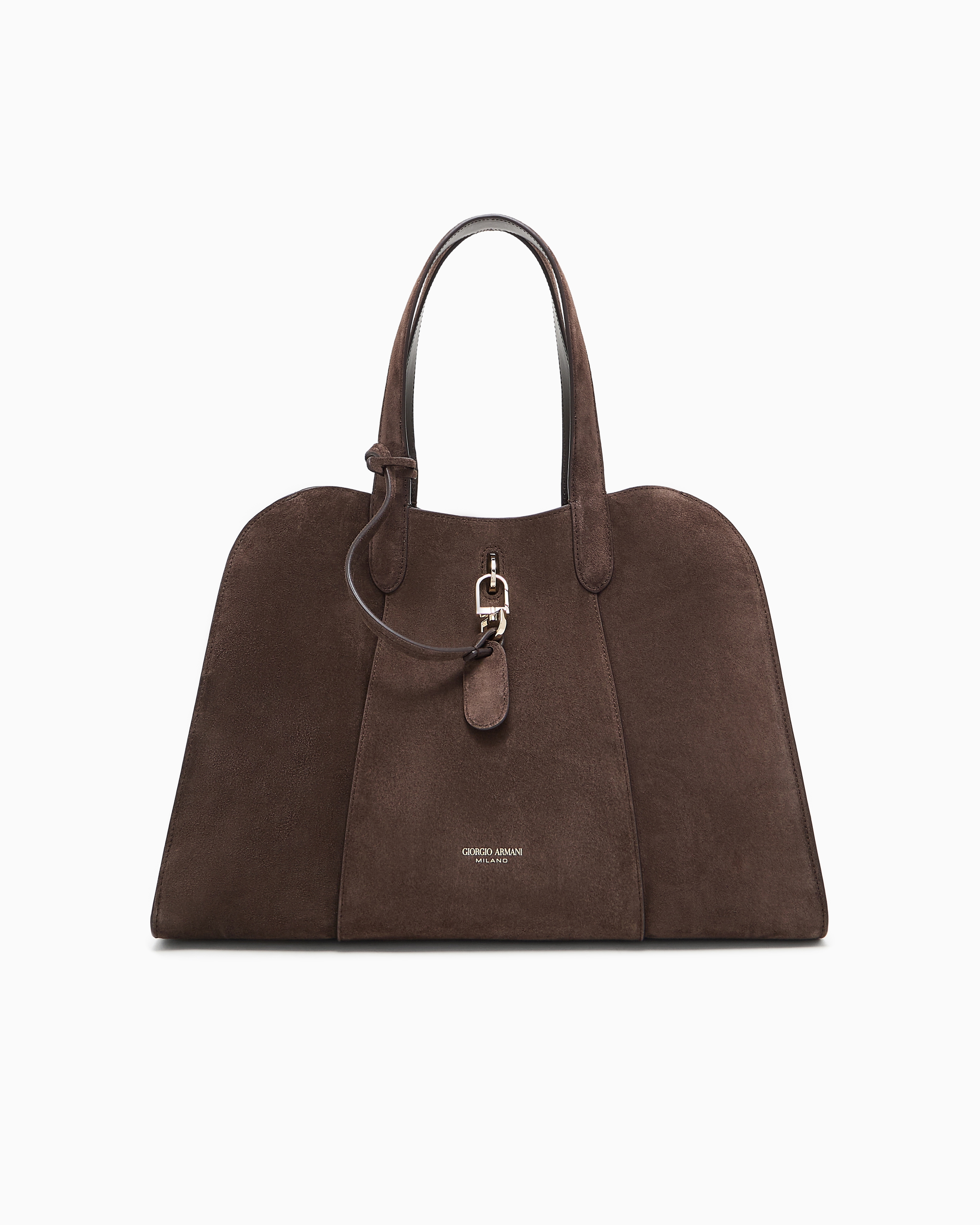 Giorgio Armani Brown Large Suede Tote Bag