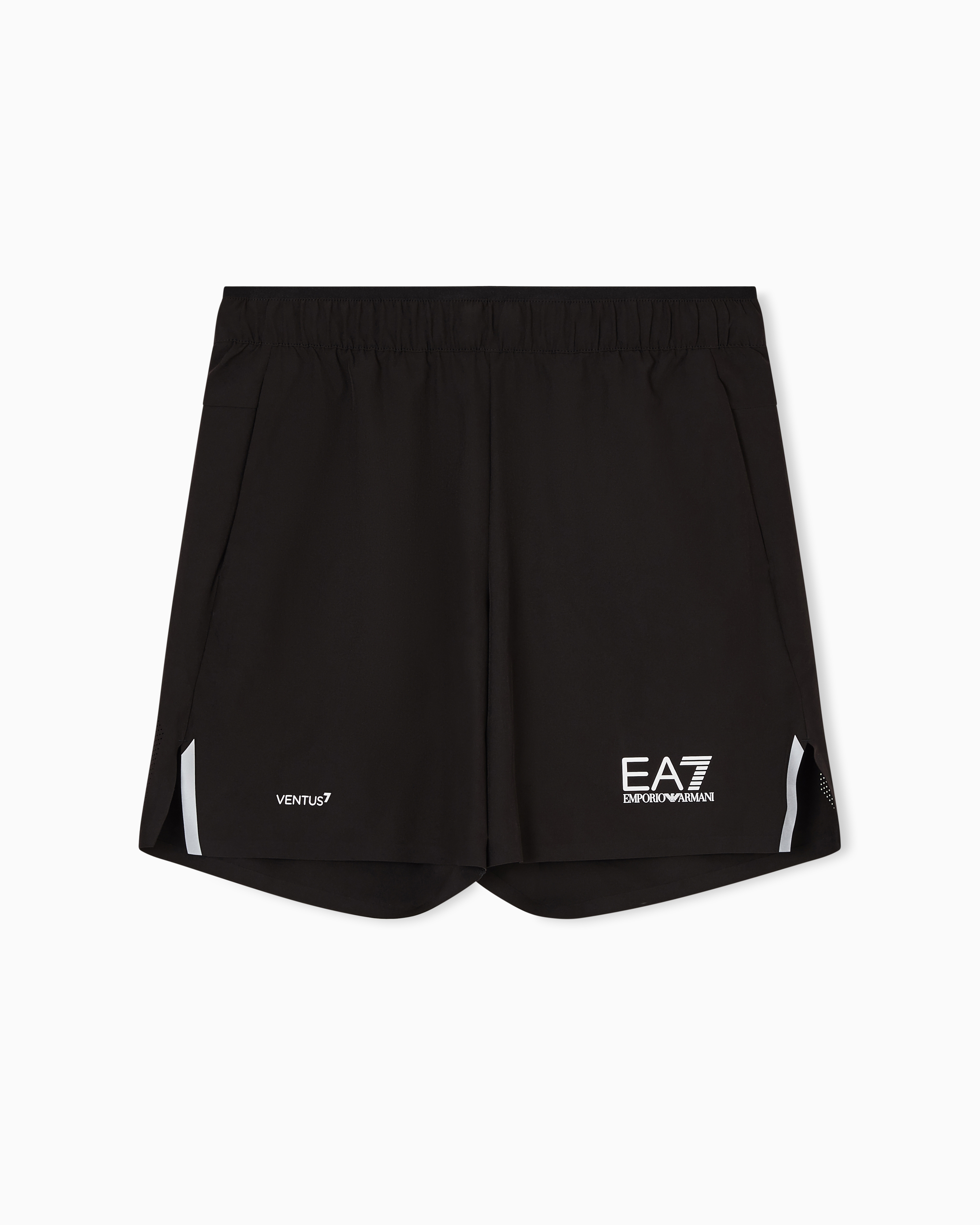 Ea7 Black Tennis Pro Shorts In Ventus7 Technical Fabric