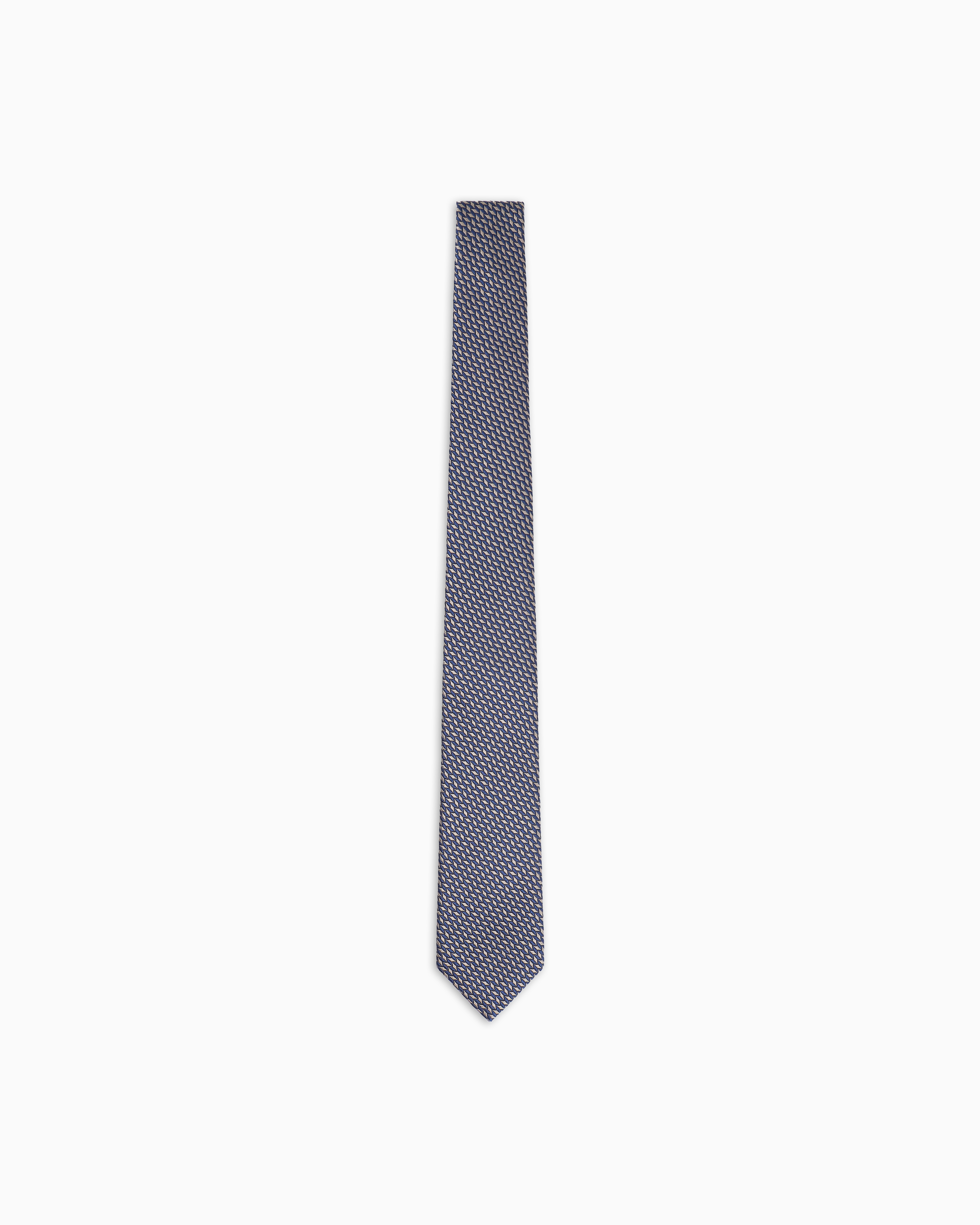 Giorgio Armani Beige Jacquard Silk Tie