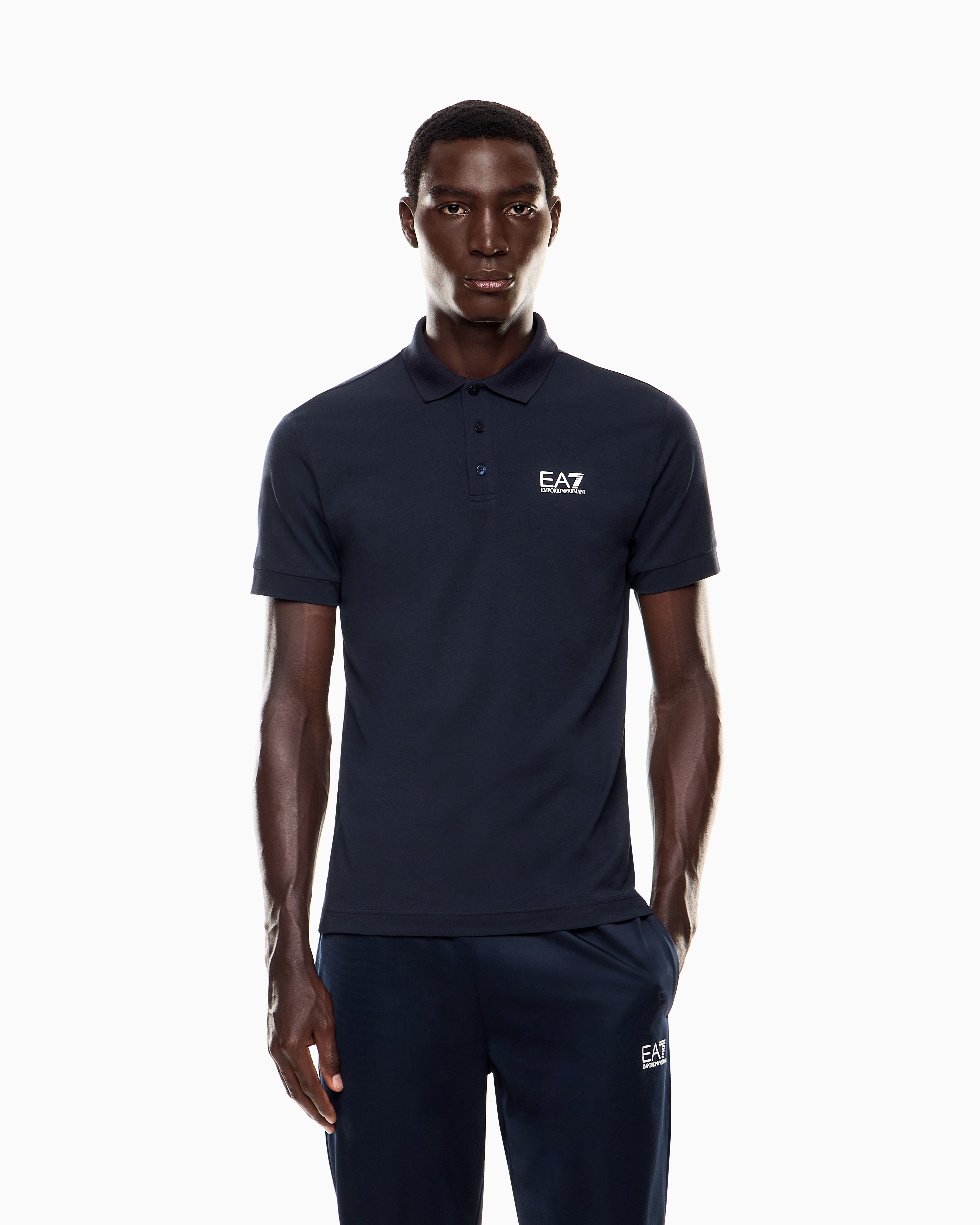 Polo shirt Core Identity slim fit in stretch cotton jersey | EA7