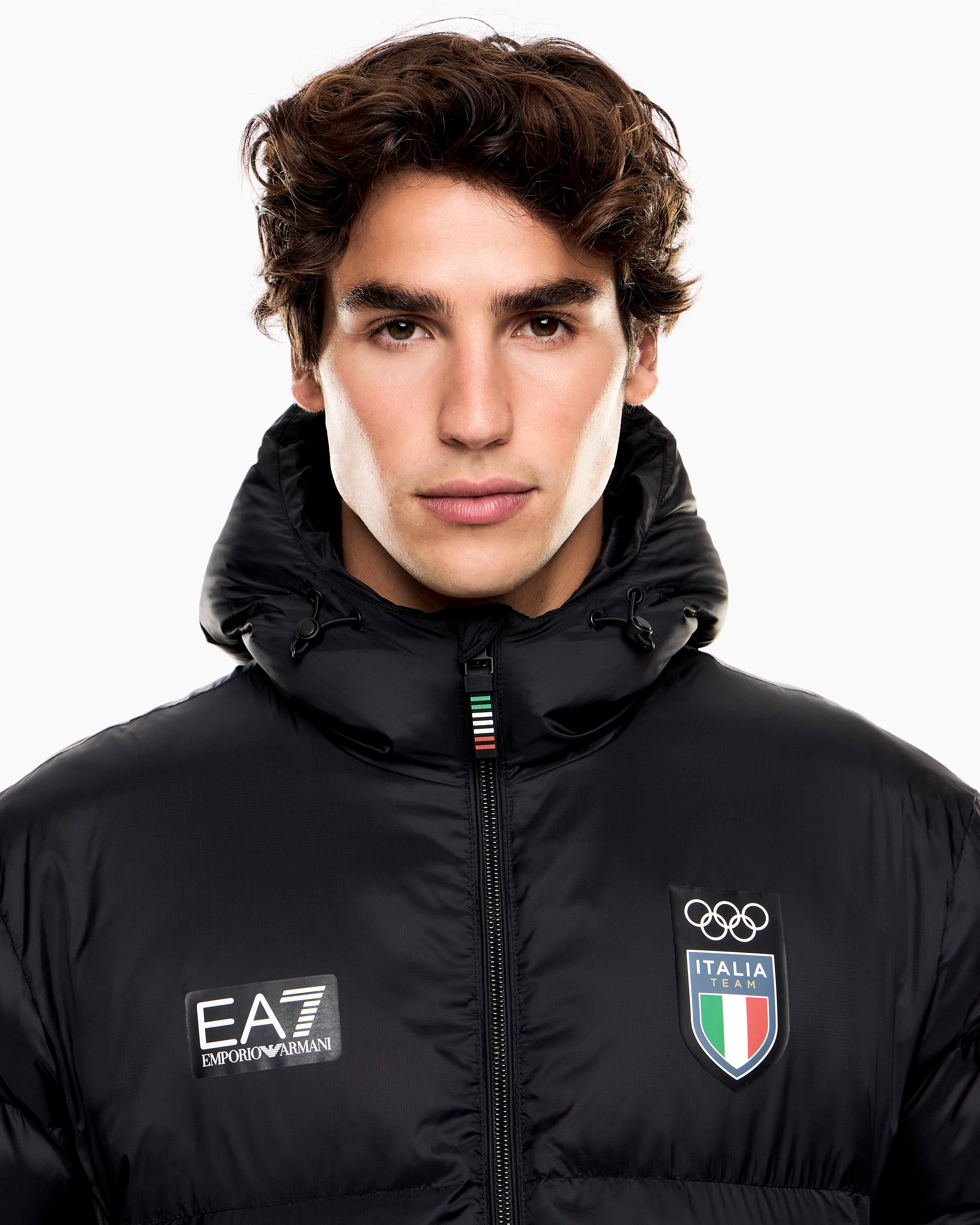 padded down jacket in ripstop fabric | EA7