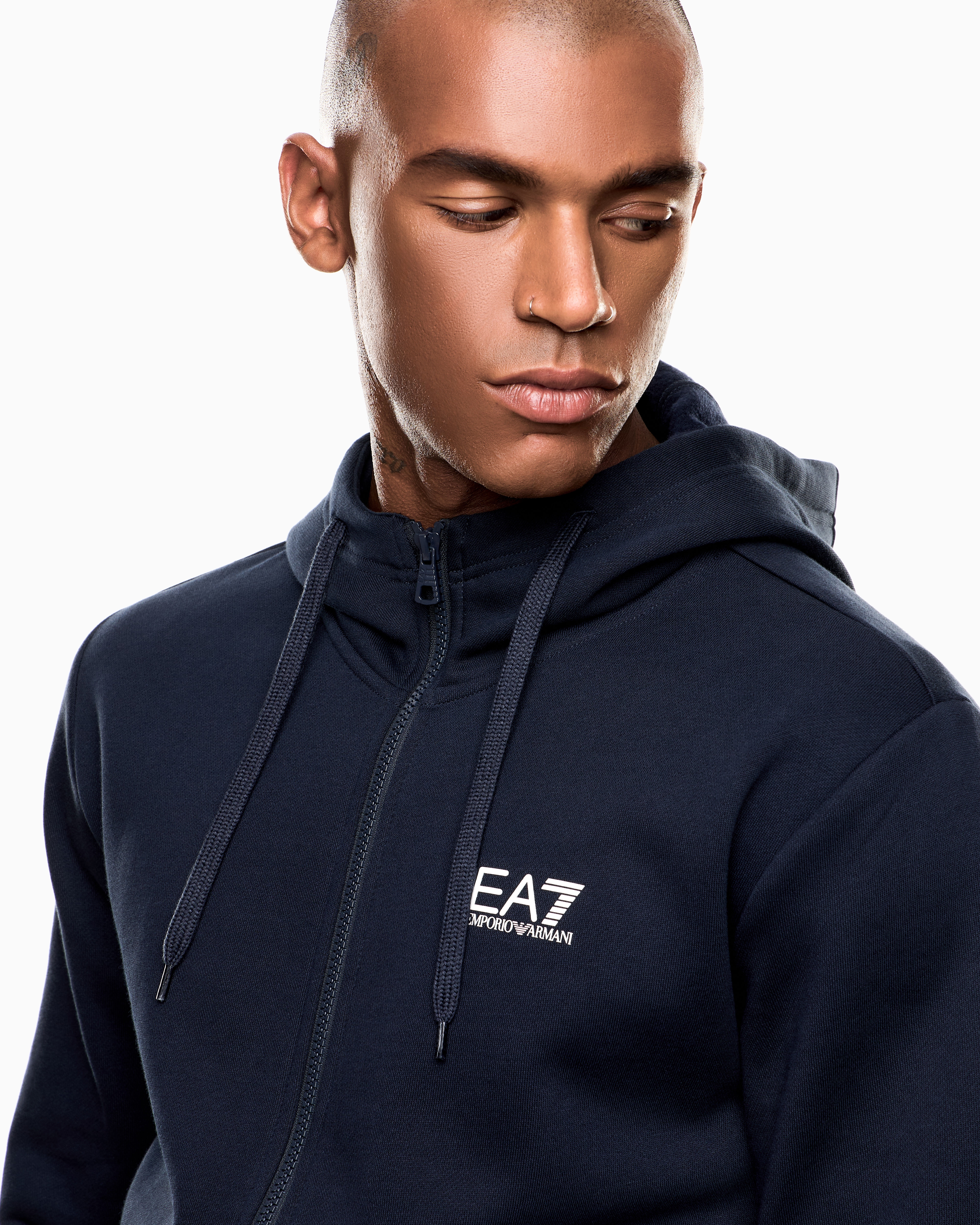 Core Identity cotton-blend hooded sweatshirt | EA7