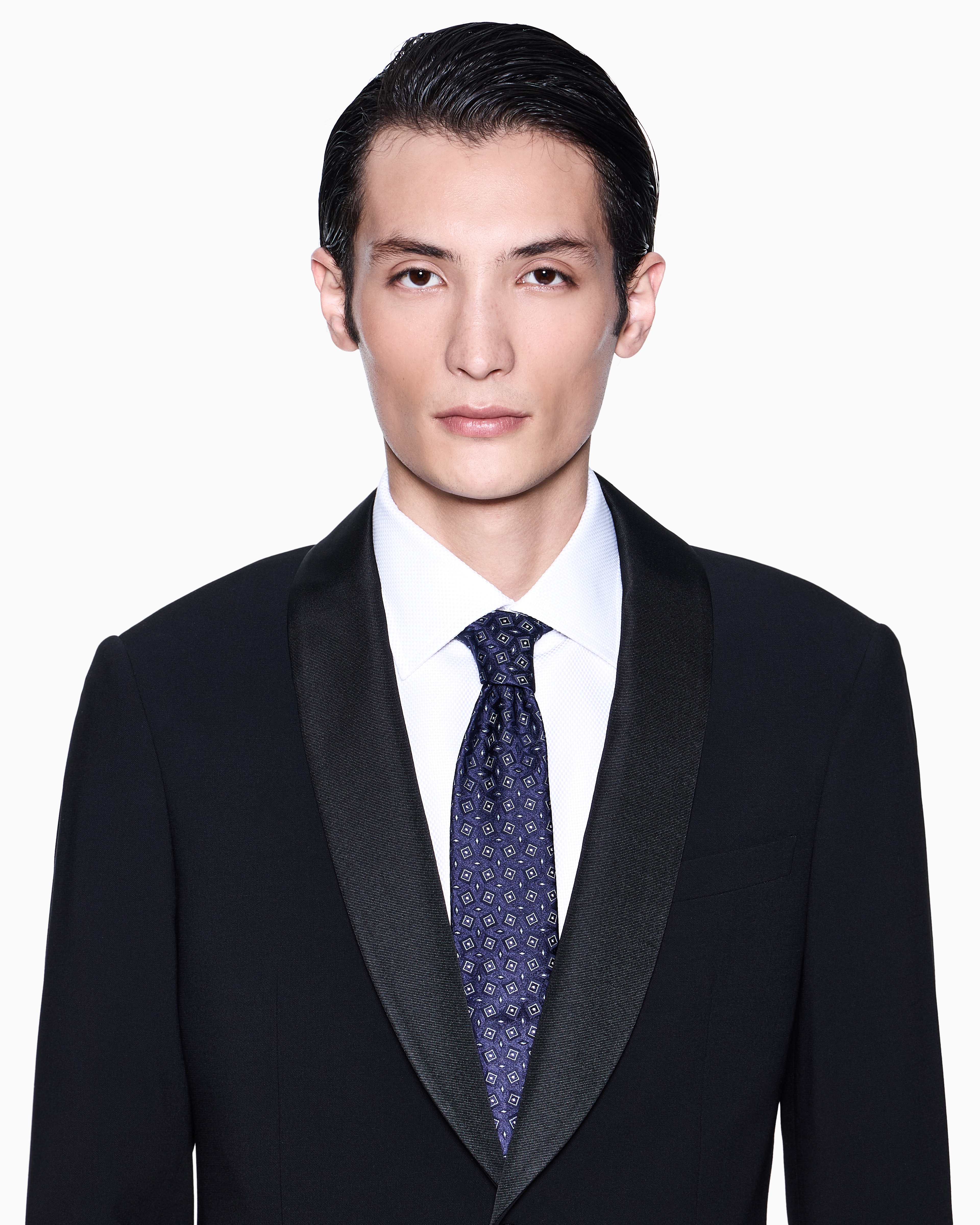 シルクネクタイ ジャカード幾何学モチーフ | Giorgio Armani