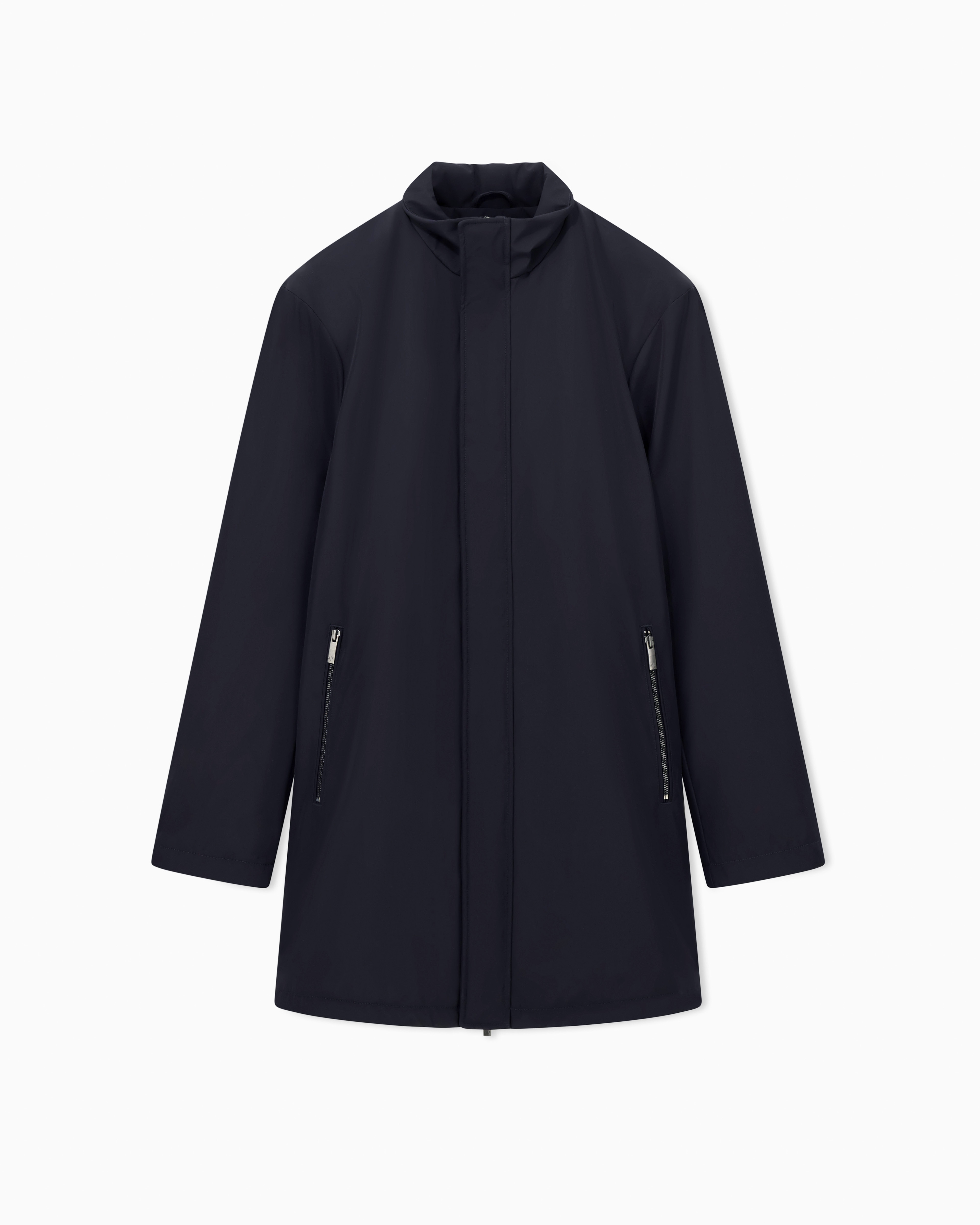 Armani Exchange Trench In Fleece Bonded, Silhouette Moderna