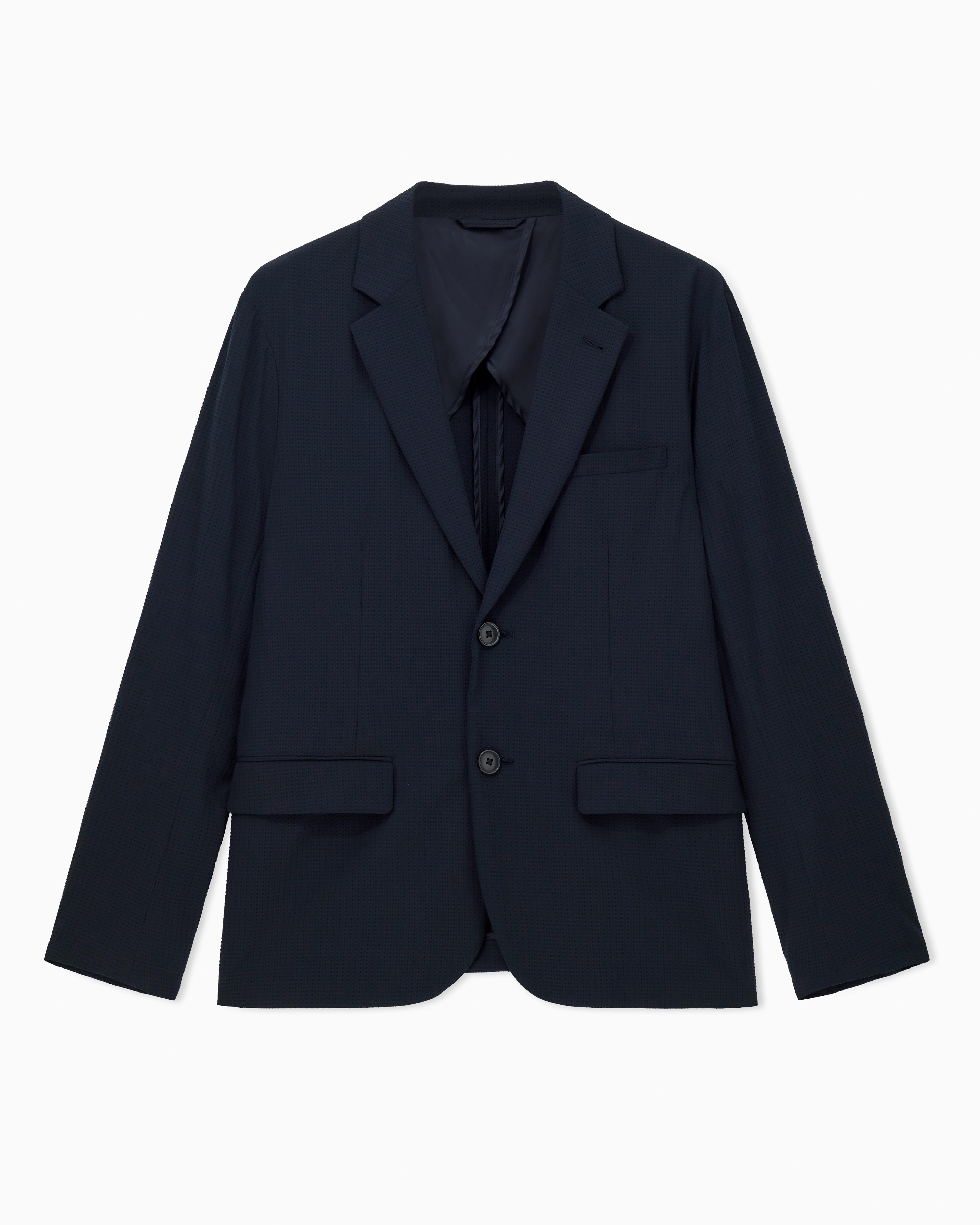 Armani Exchange Giacca In Seersucker Stretch