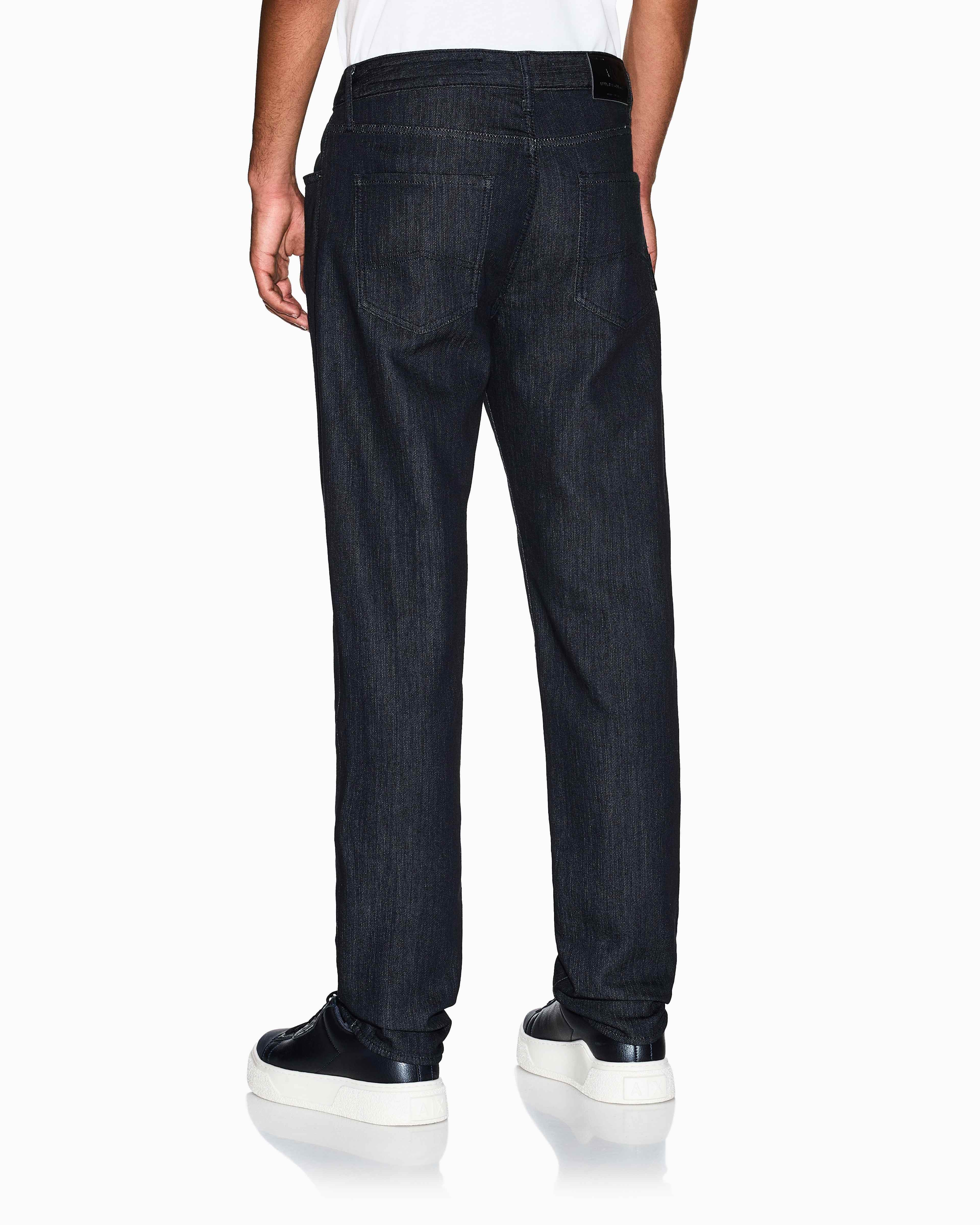 Comfort slim five-pocket jeans in fleece denim Essential | Armani