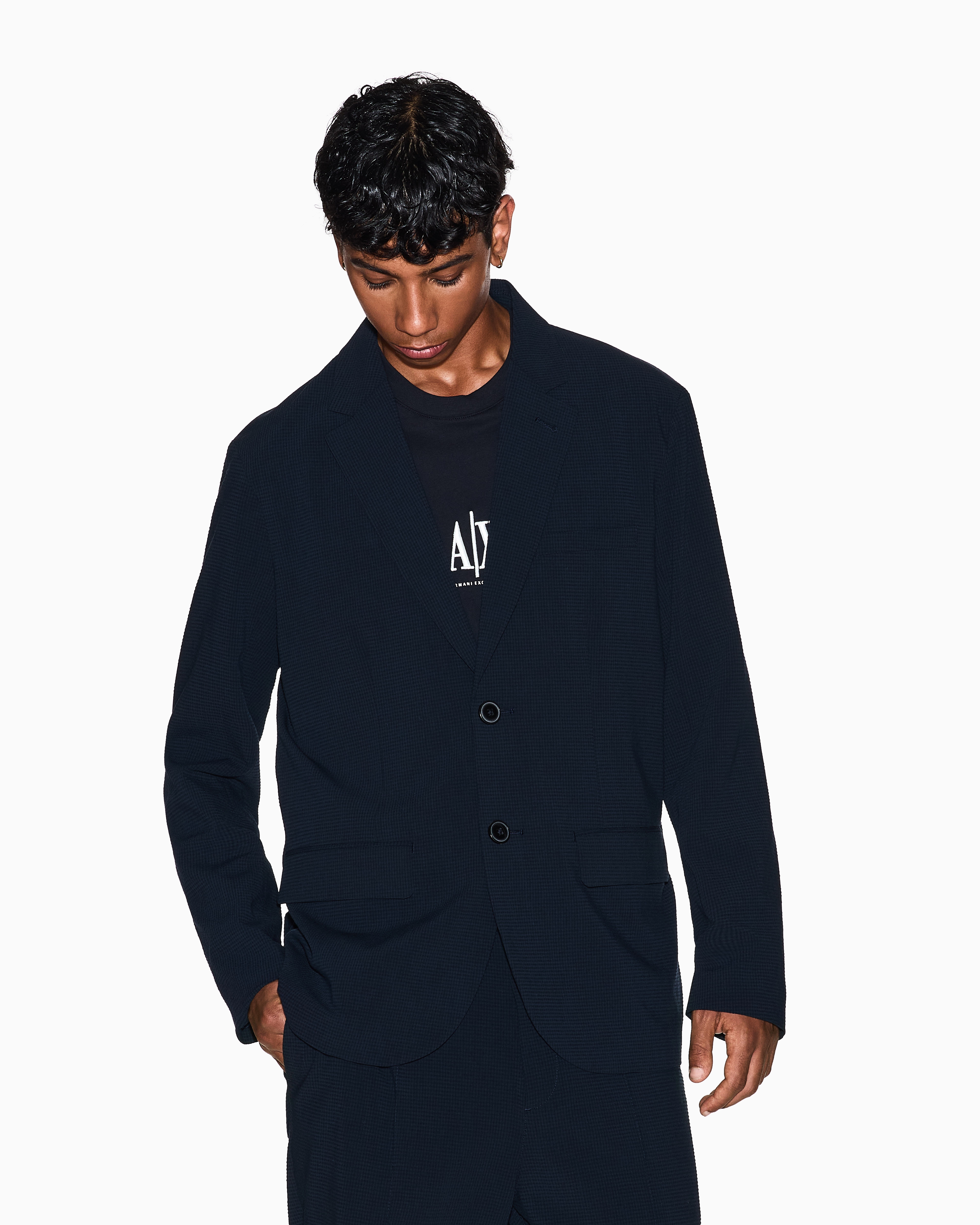 emporio armani ジャケット EMPORIO ARMANI (エンポリオアルマーニ) コットンベルベット スリム