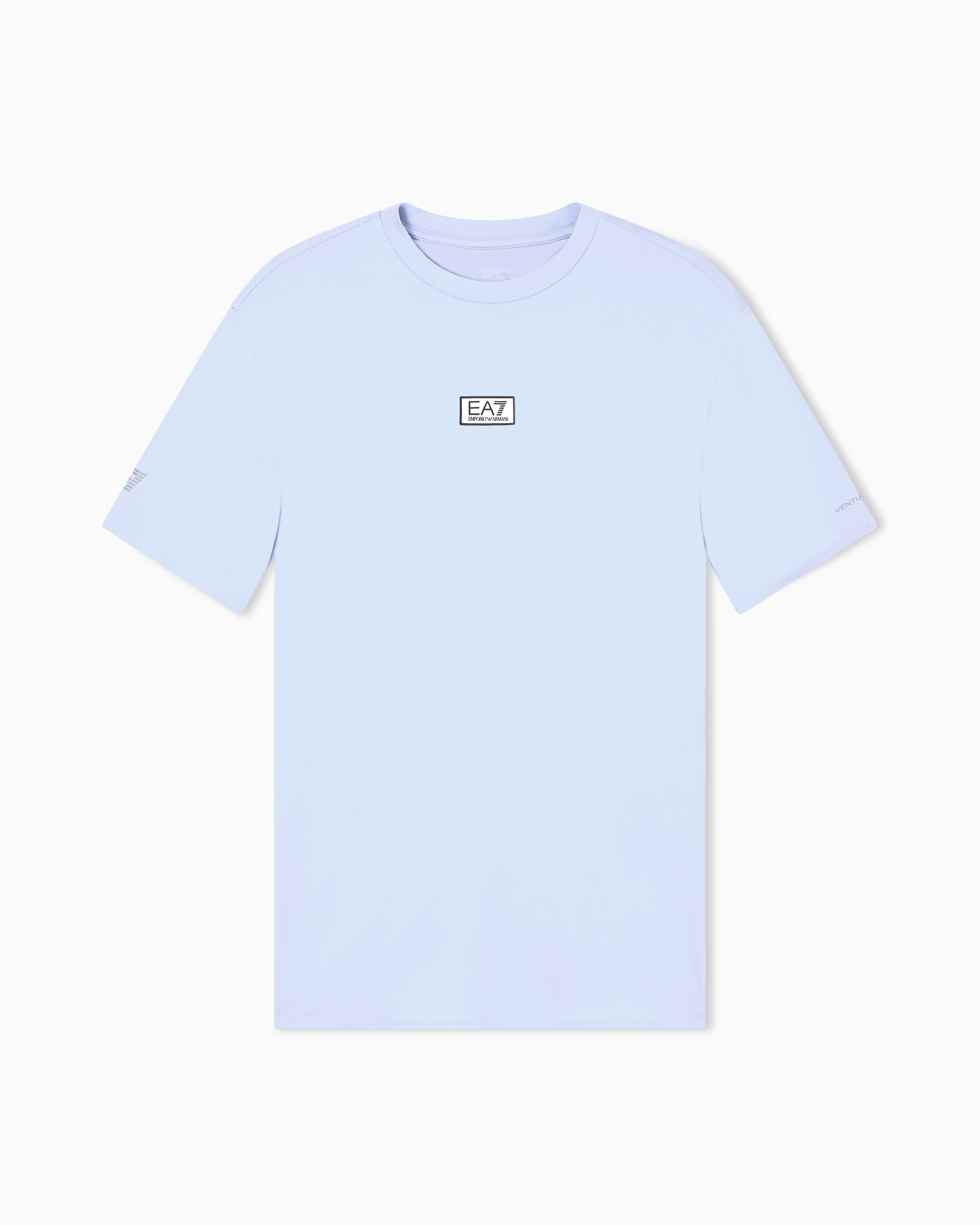 Ea7 Light Blue Dynamic Athlete Crew-Neck T-Shirt In Ventus7 Technical Fabric