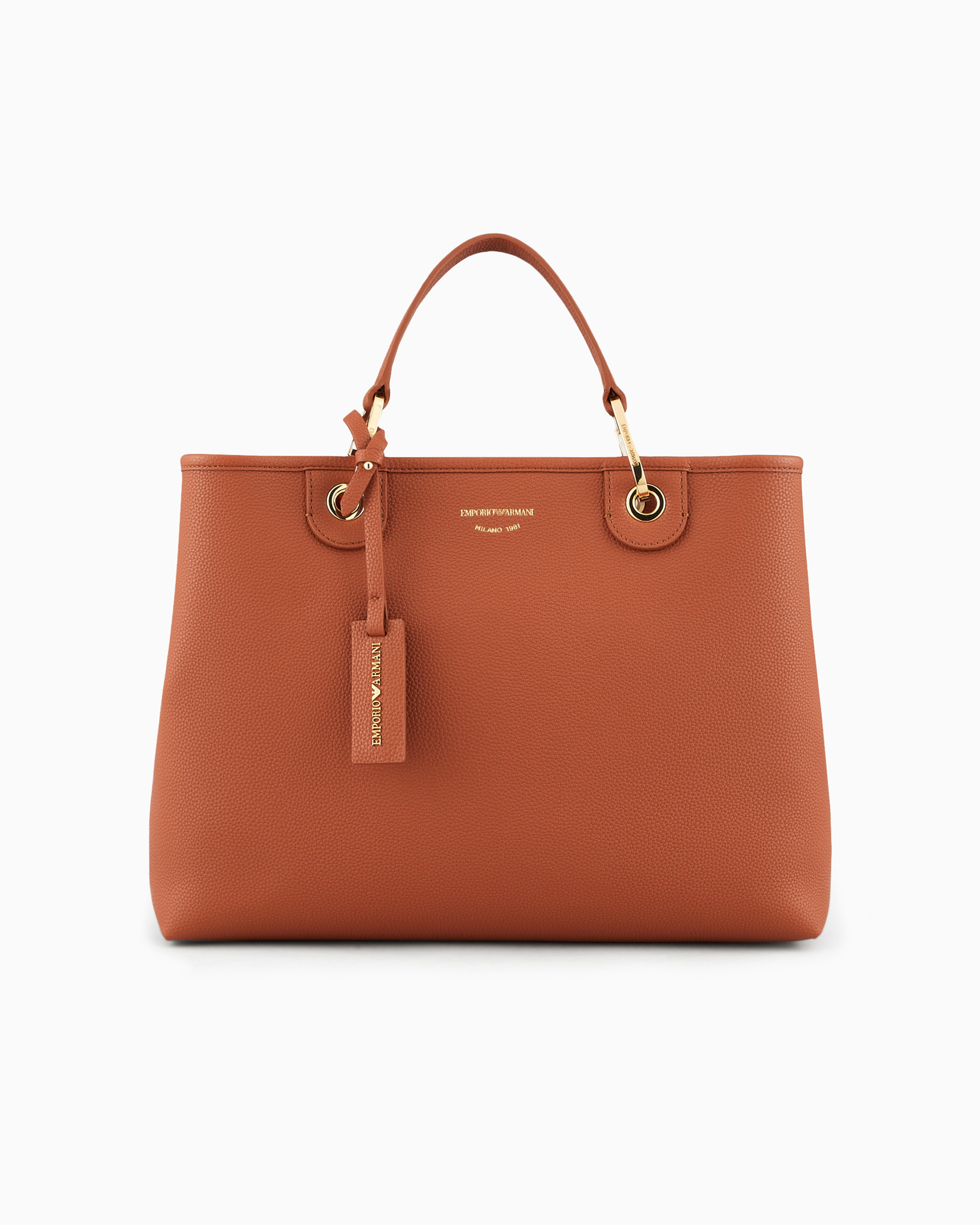 Emporio Armani Brown Shopper Bag With A Pouch And A Removable Strap Essential