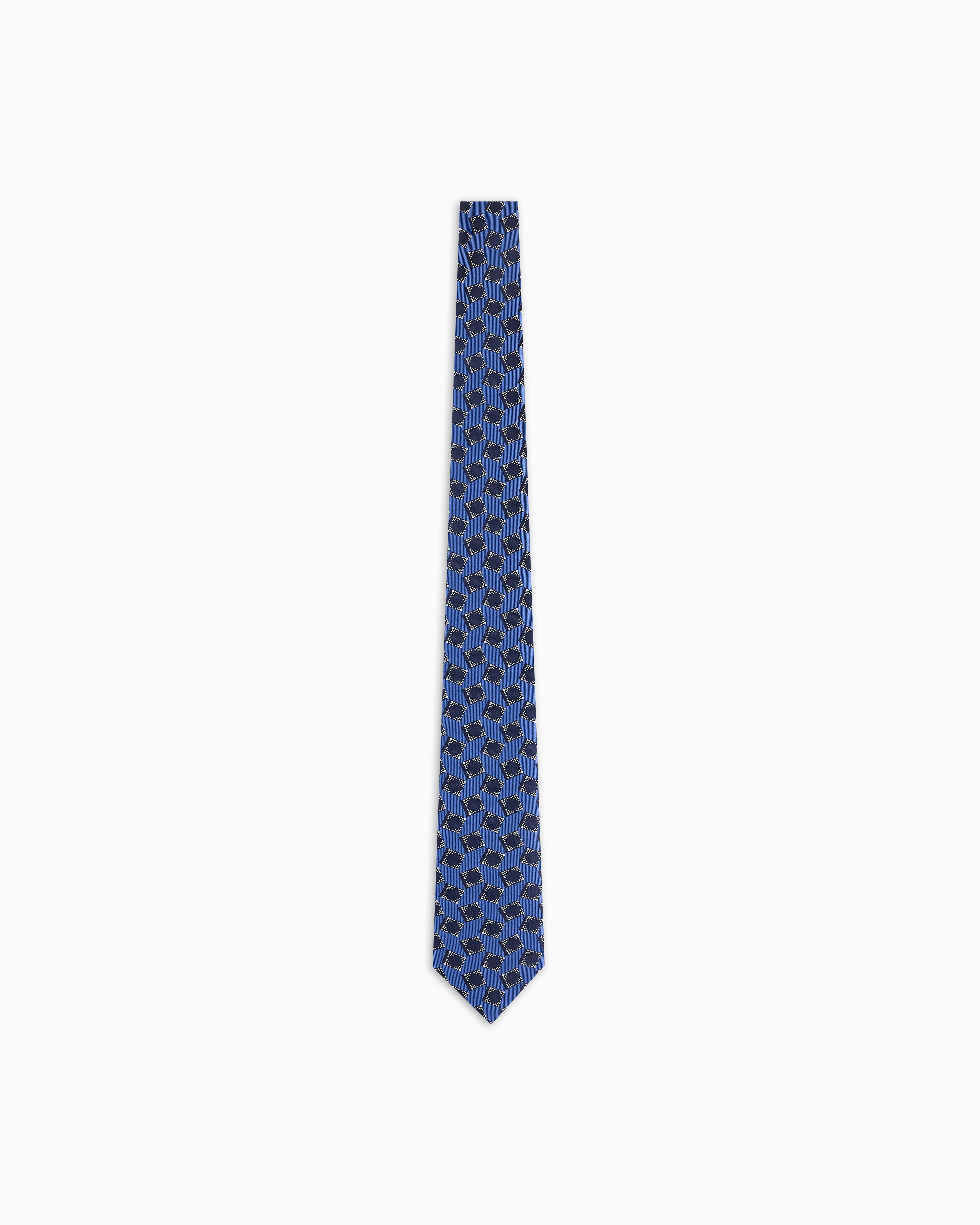 Giorgio Armani Blue Jacquard Silk Tie