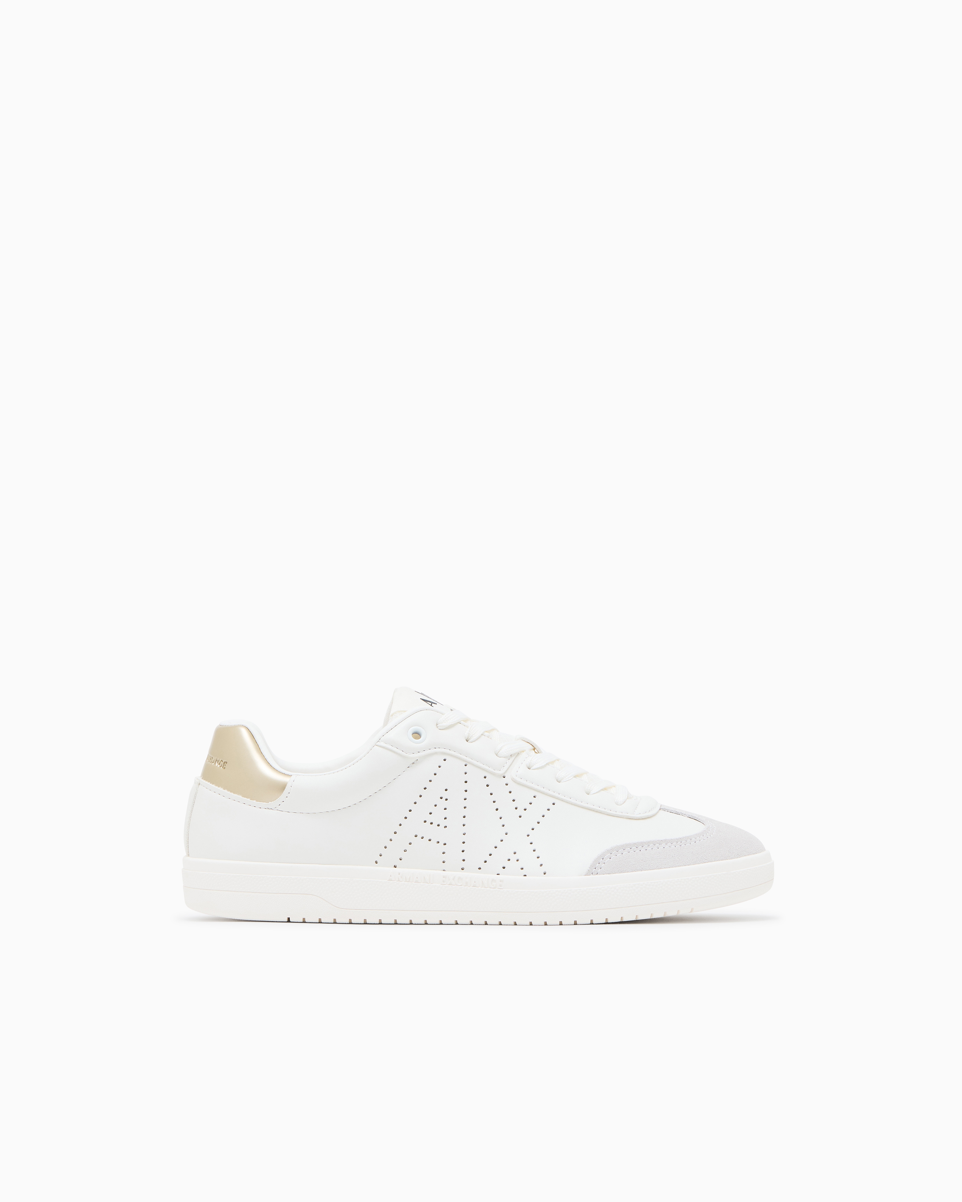 Armani Exchange White Technical Fabric Sneakers