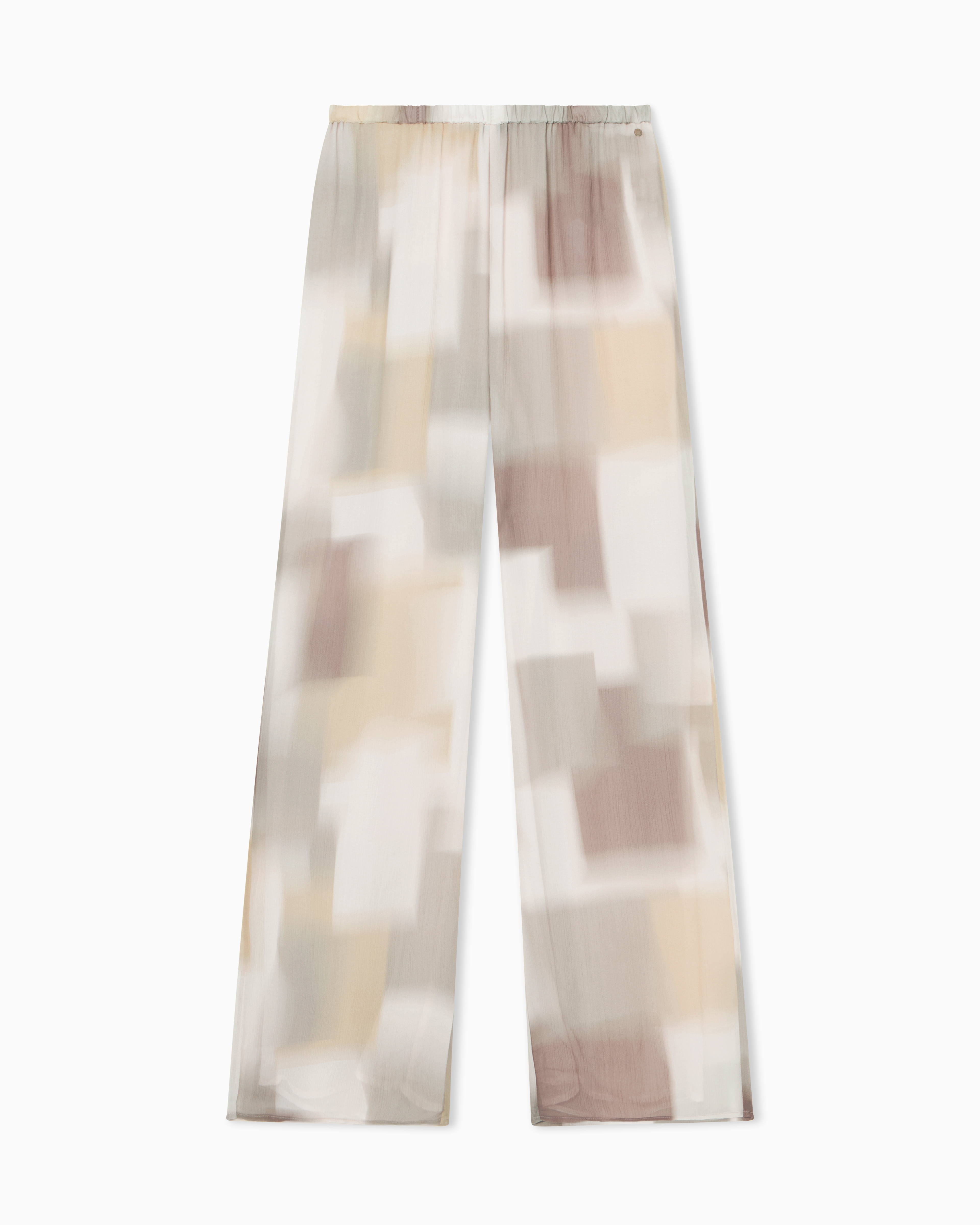 Armani Exchange Pantaloni Ampi In Viscosa Stampa Astratta