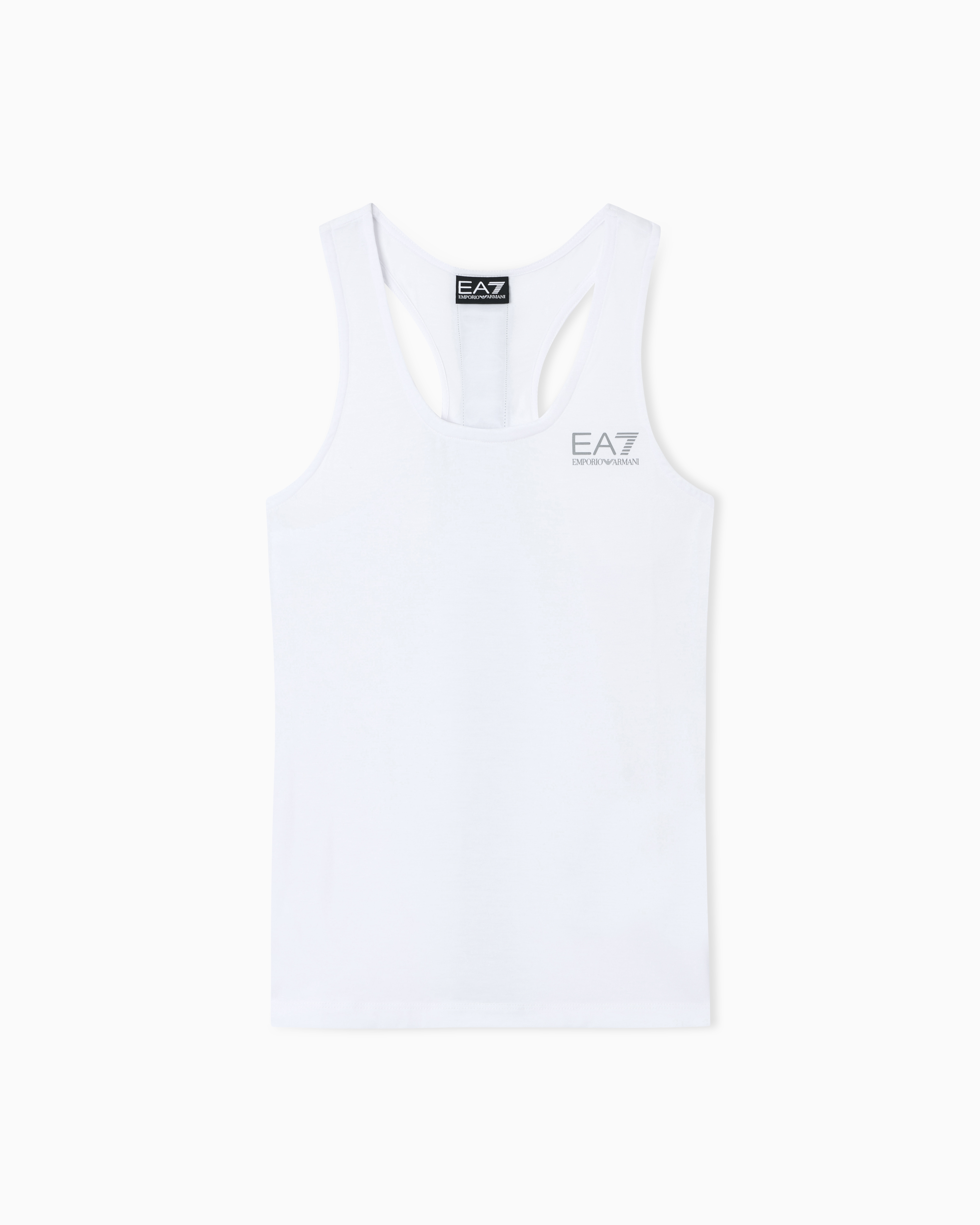 Ea7 White Dynamic Athlete Tank Top In Natural Ventus7 Technical Fabric