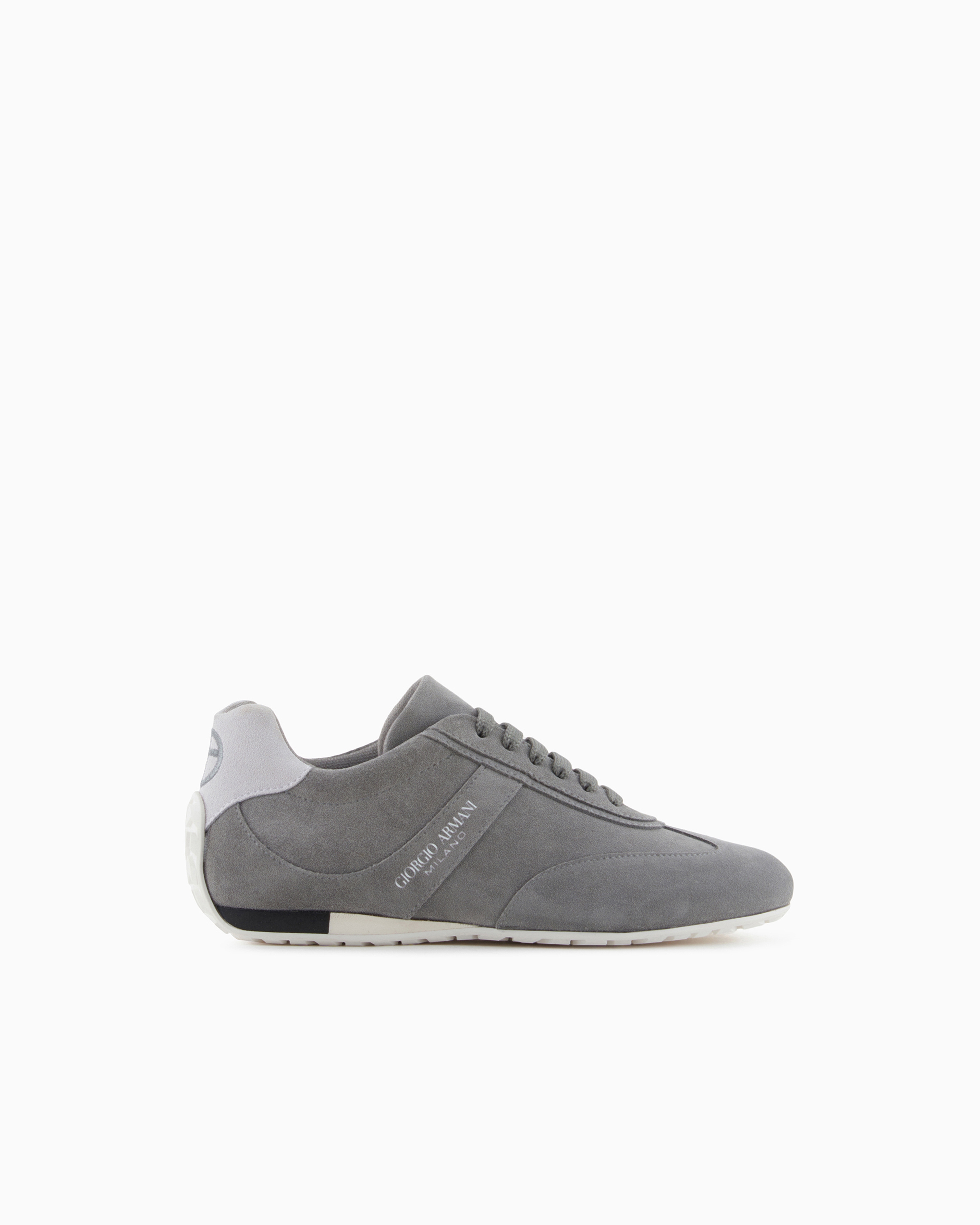 Giorgio Armani Grey Suede Sneakers