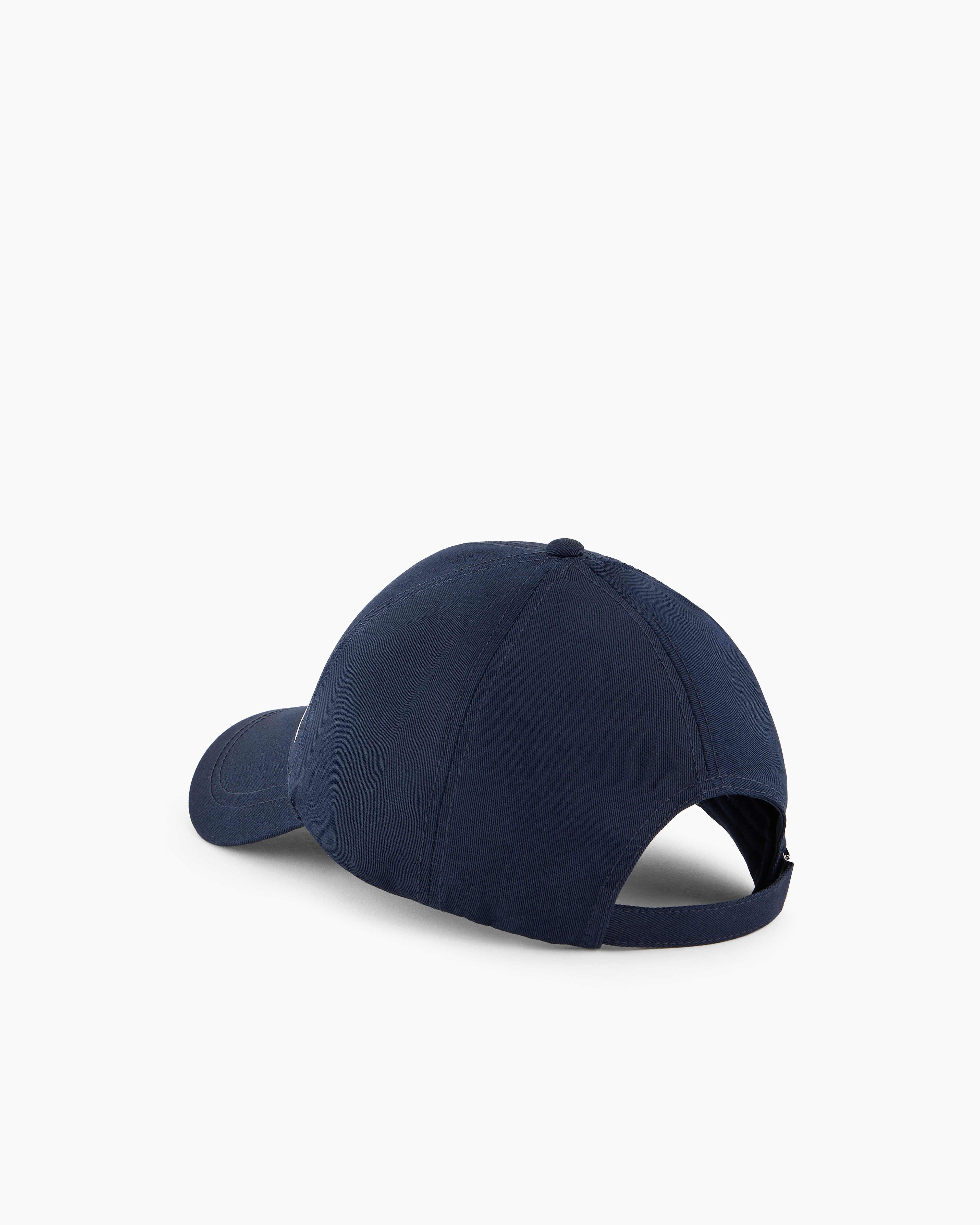 Ea7 Logo Cap In Breathable Cotton With Curved Visor Caps U In Navy Blue