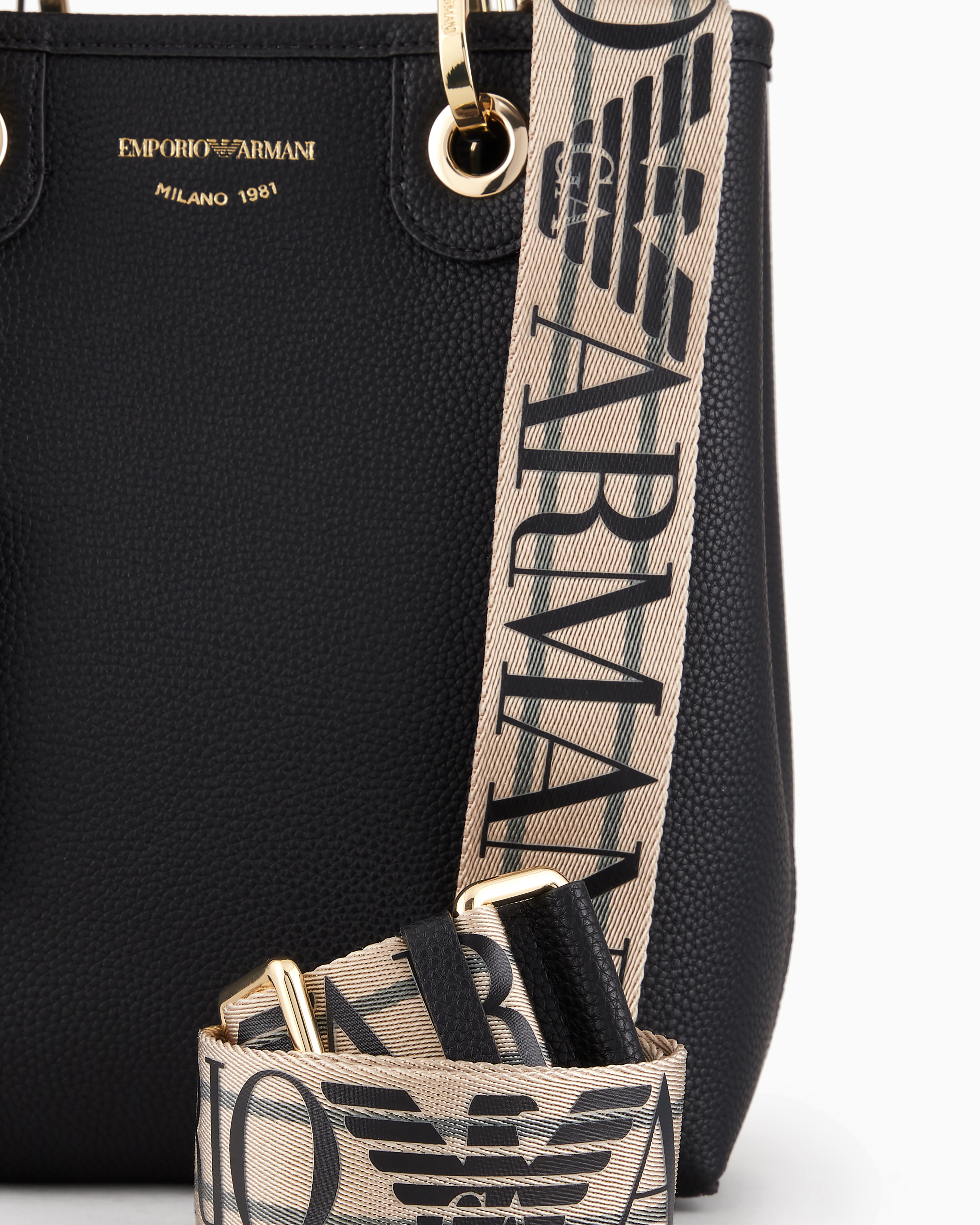 Deer-print MyEA vertical shopper bag | Emporio Armani