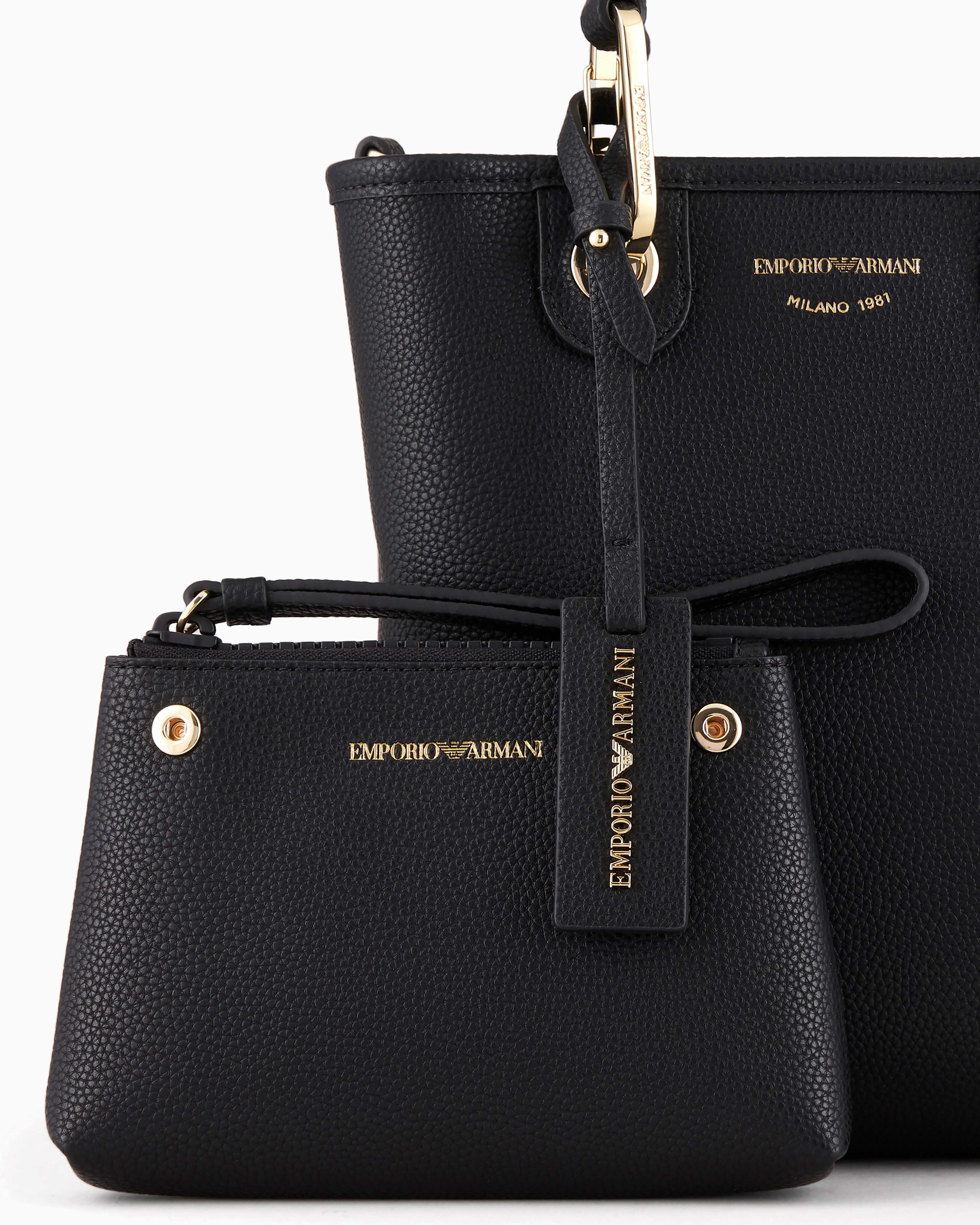 Deer-print MyEA vertical shopper bag | Emporio Armani