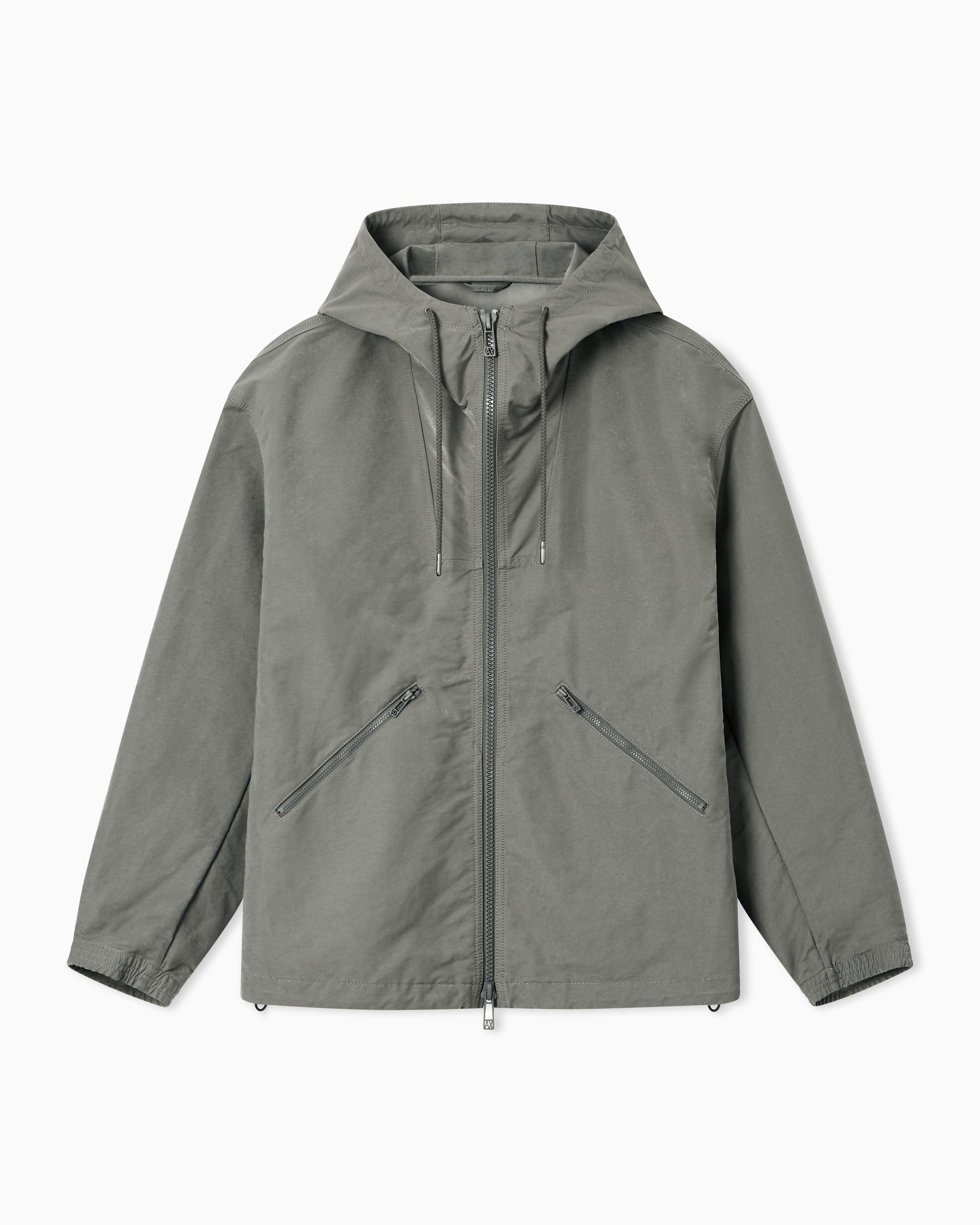 Armani Exchange Grey Technical Fabric Windbreakers