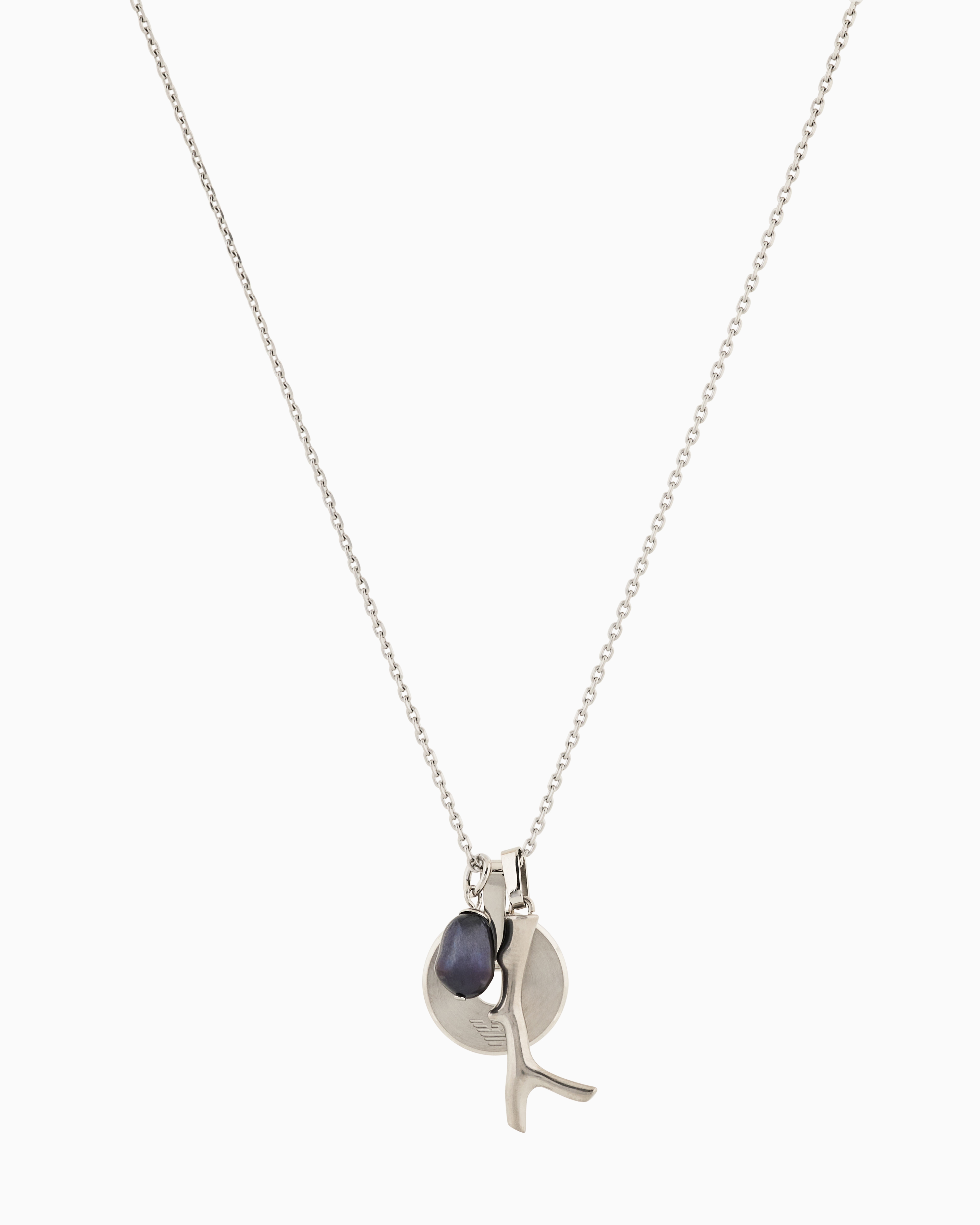 Emporio Armani Multicolored Stainless Steel Pendant Necklace