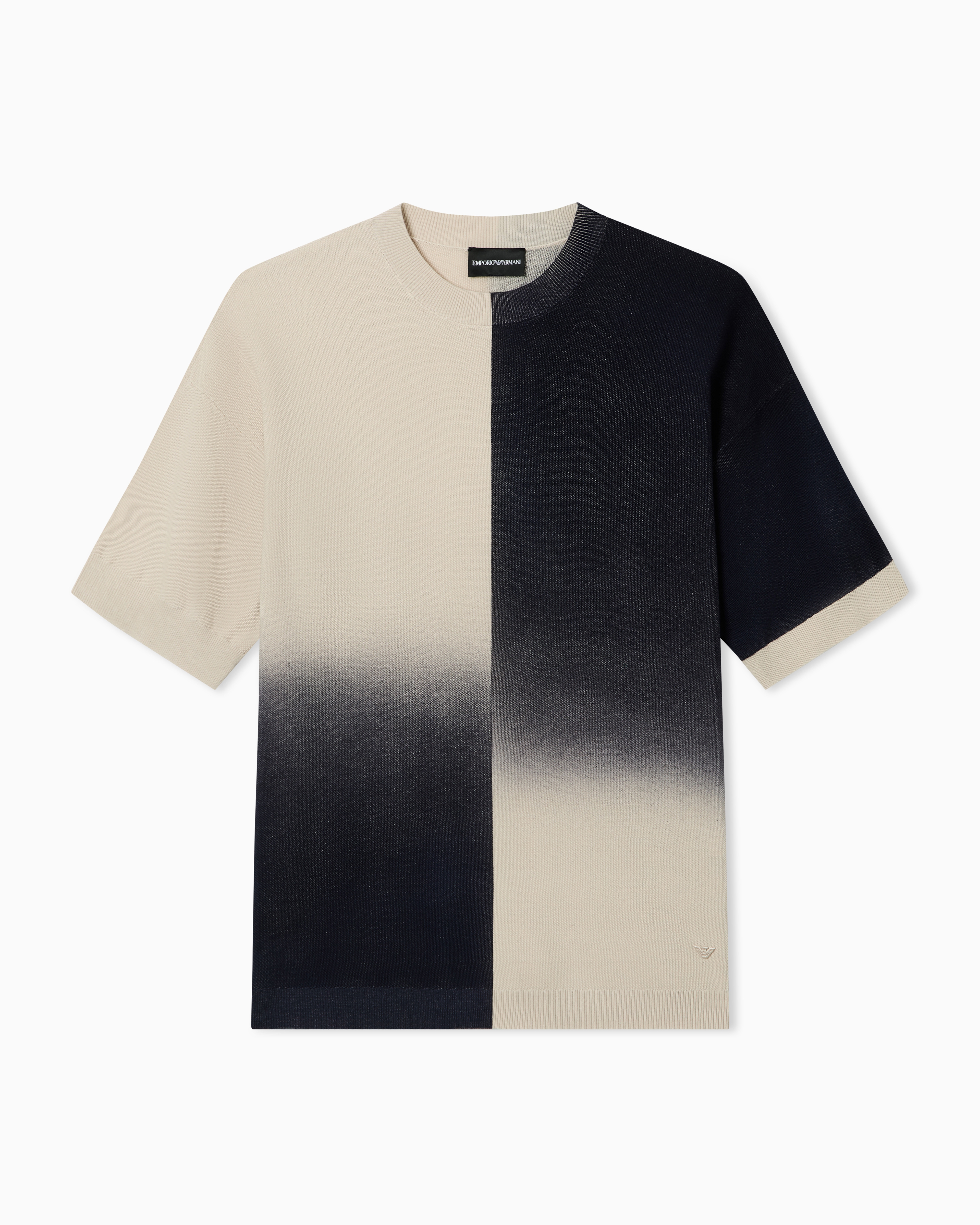 Emporio Armani Blue Gradient Print Jumper