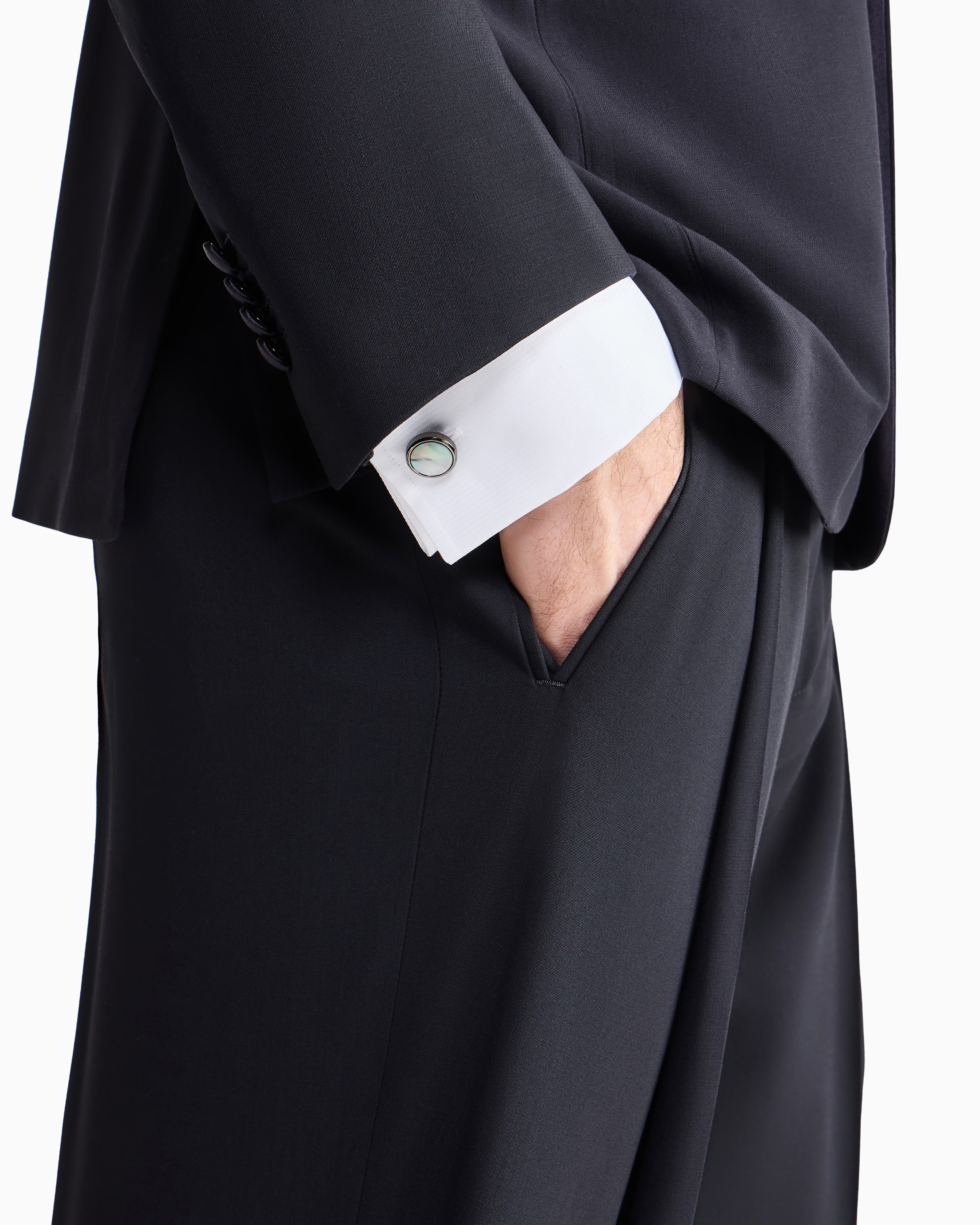 Mother-of-pearl and sterling silver cufflinks | Giorgio Armani