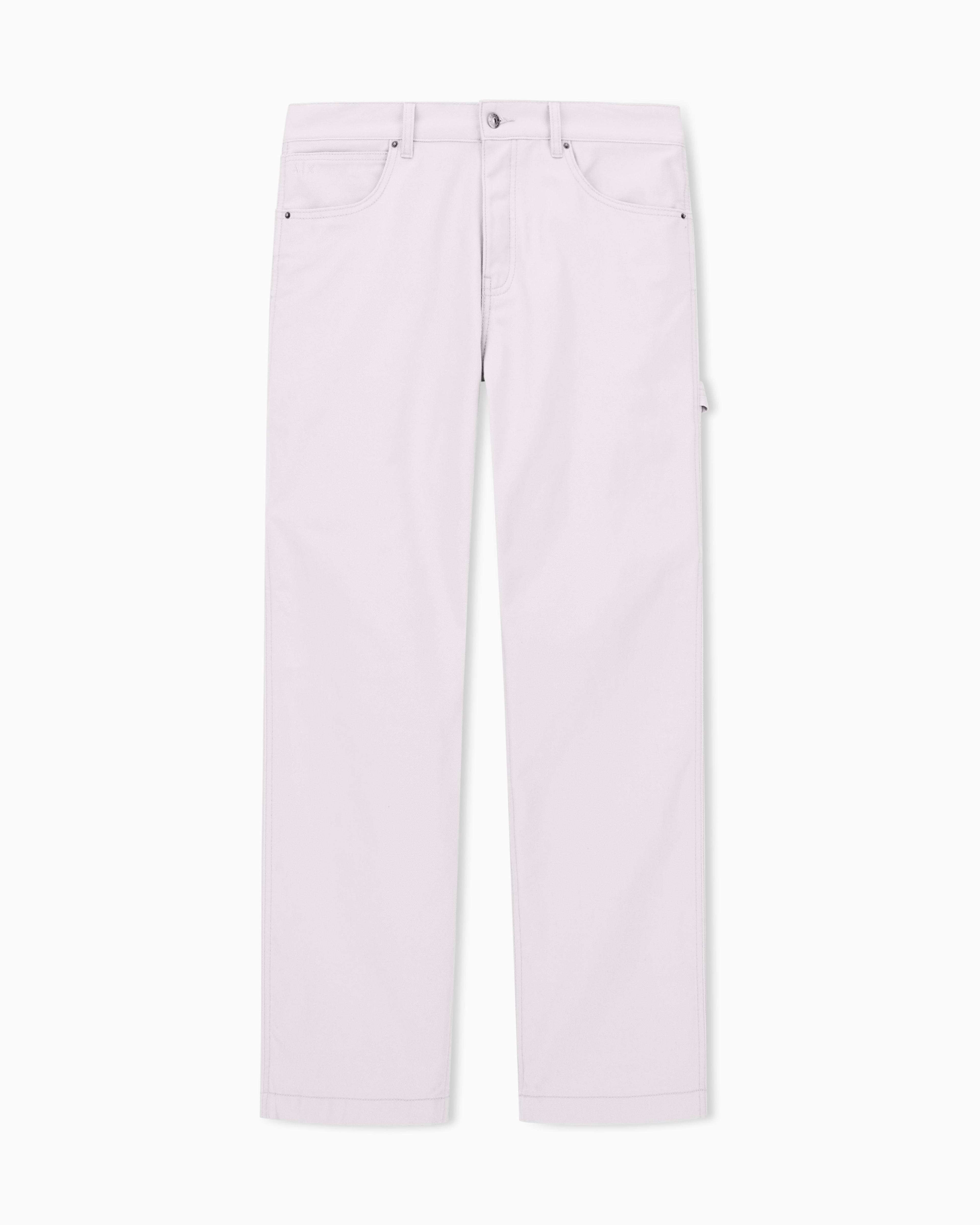 Armani Exchange White Regular Fit Cotton Jeans