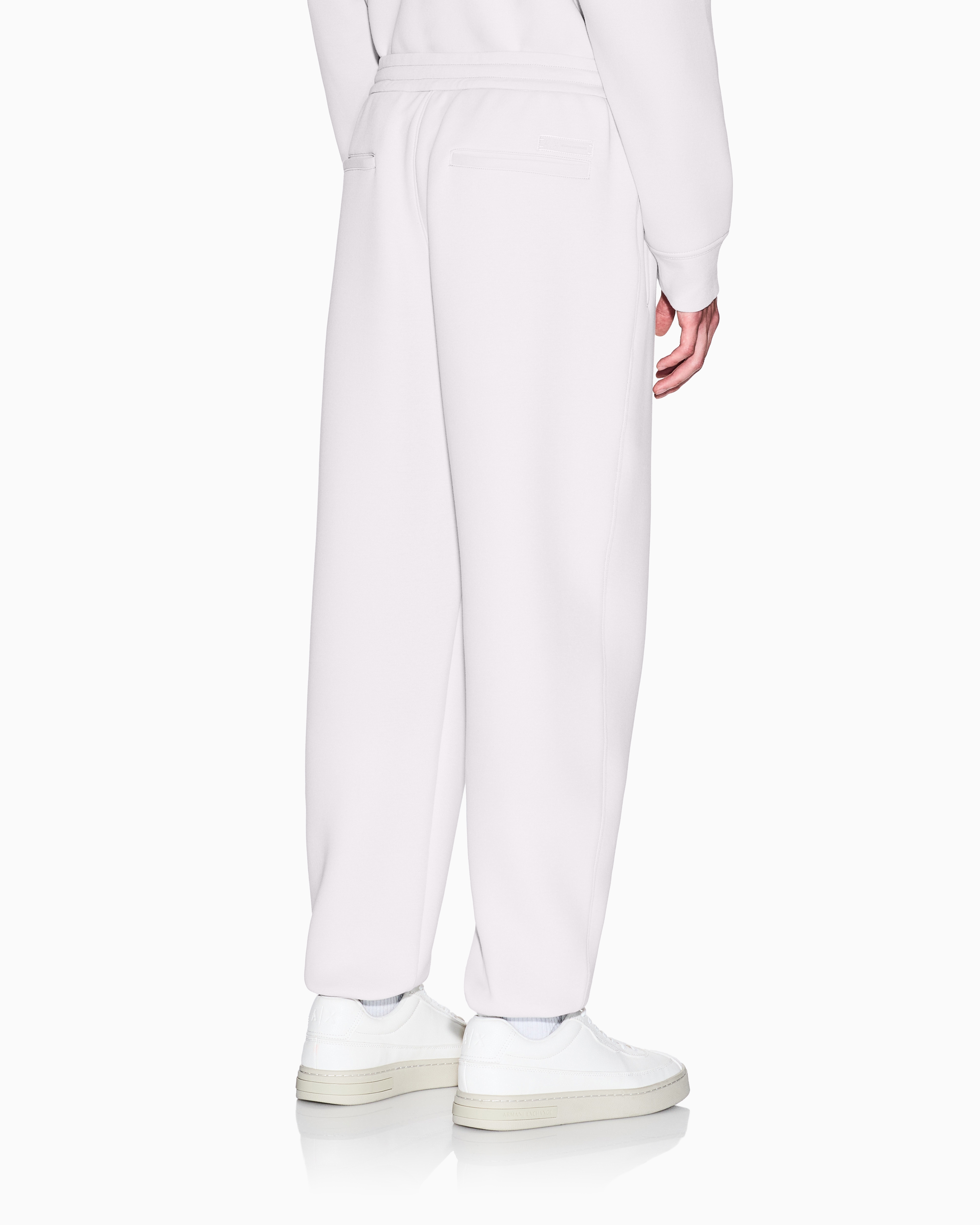 Cotton blend pique trousers | Armani Exchange