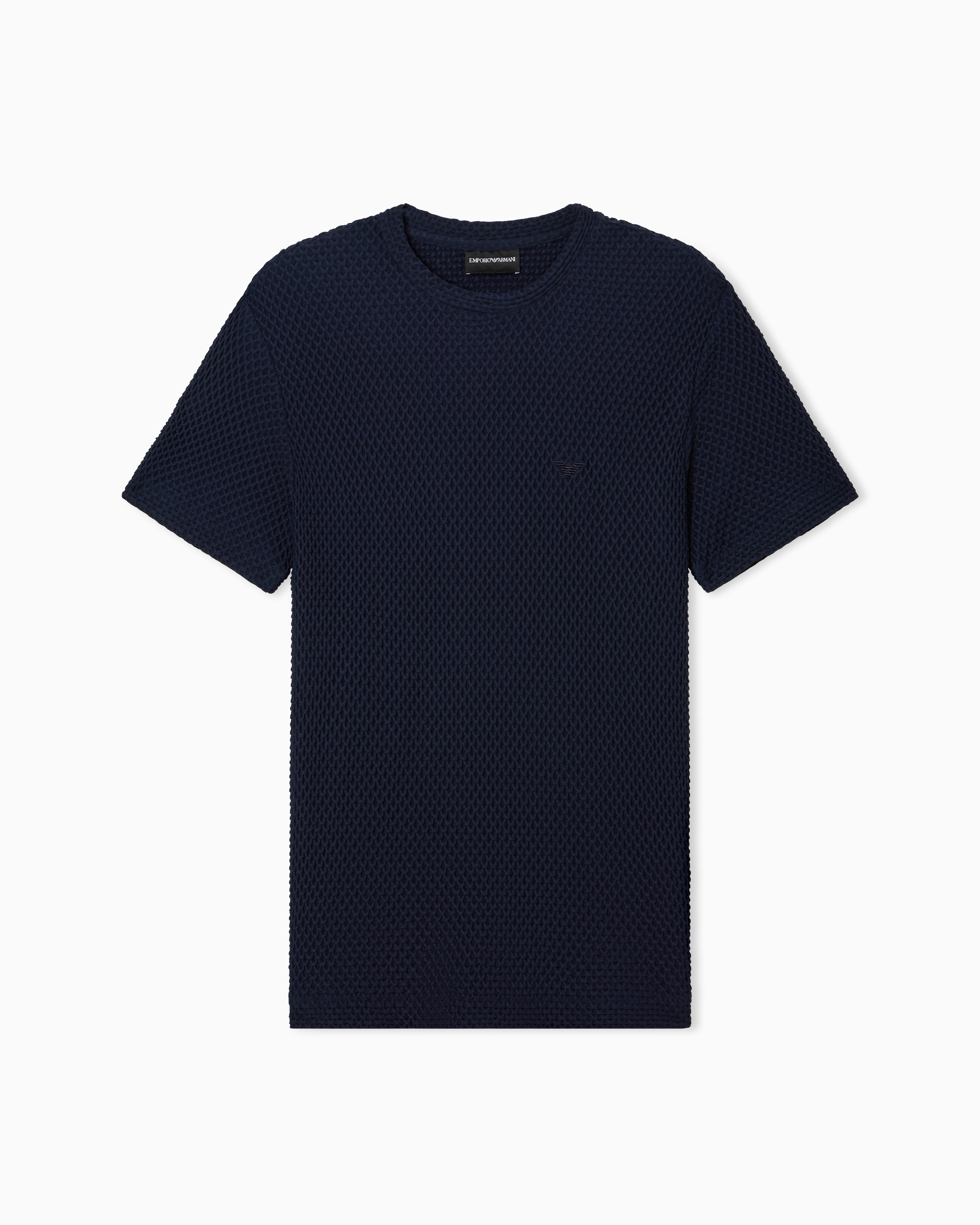 Emporio Armani T-Shirt In Jersey Bielastico Goffrato