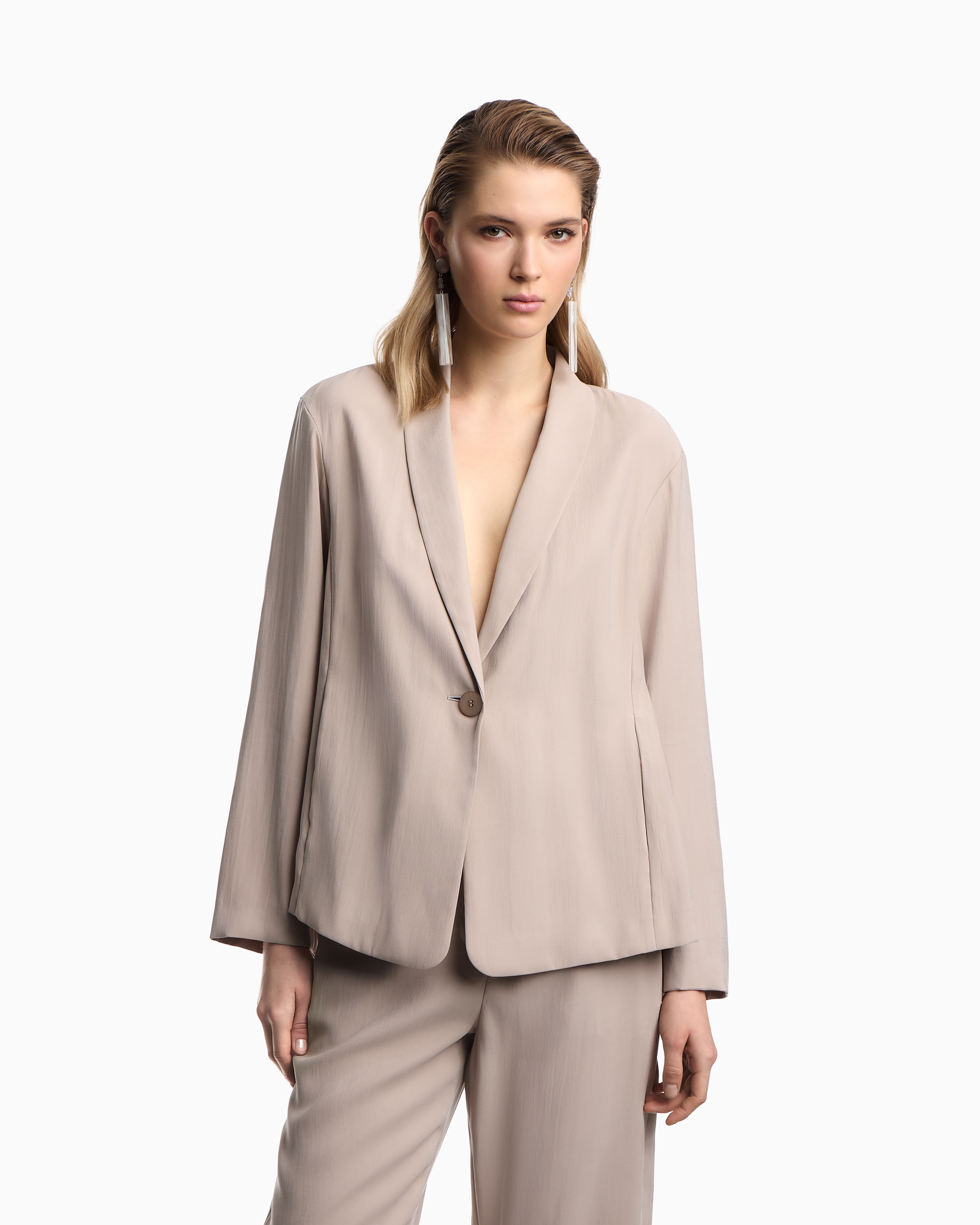 GIORGIO ARMANI L ベージュ　ポロニット　綿100% undefined