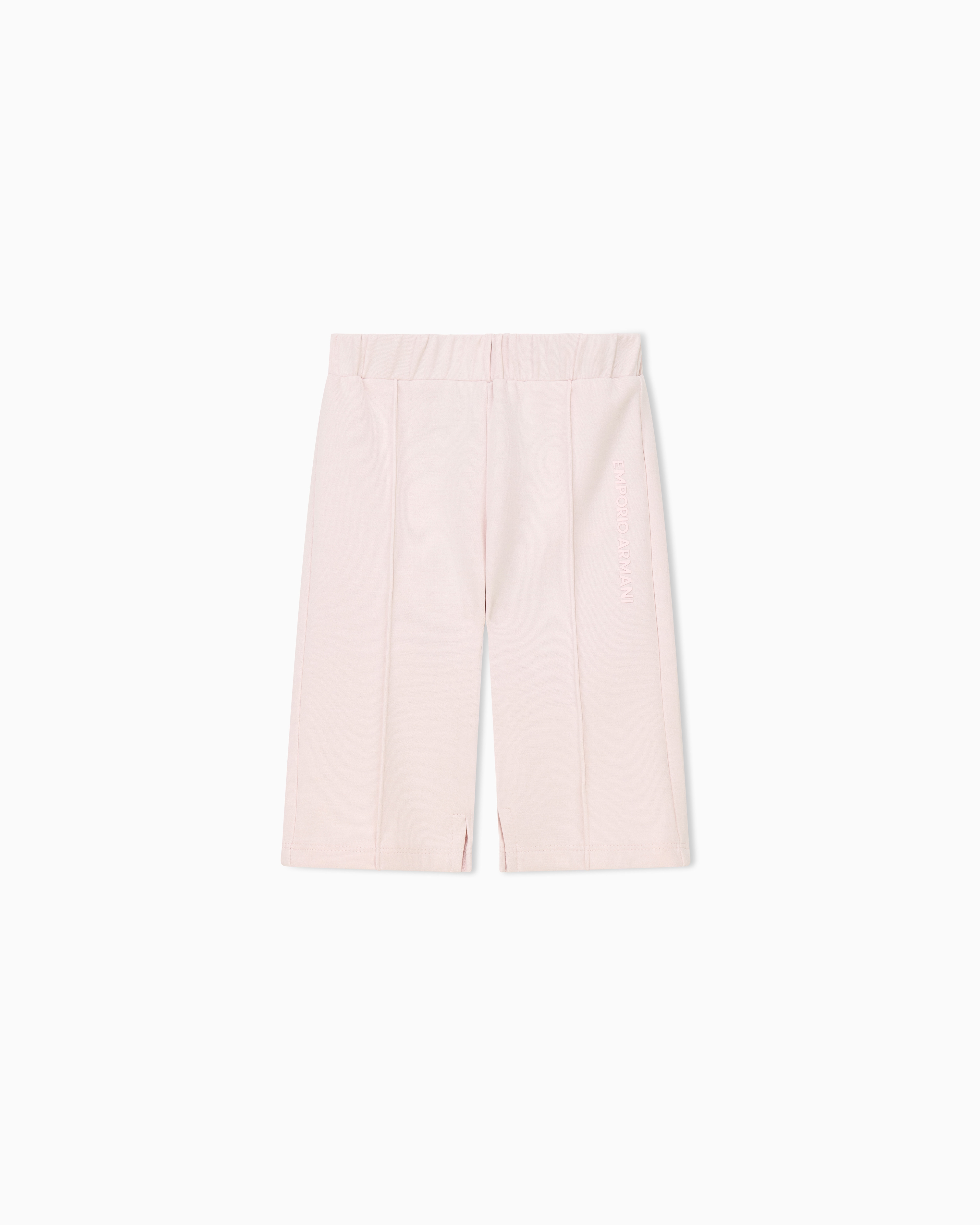 Emporio Armani Women's Pink Jersey Trousers With A Side Logo And An Elastic Waistband
