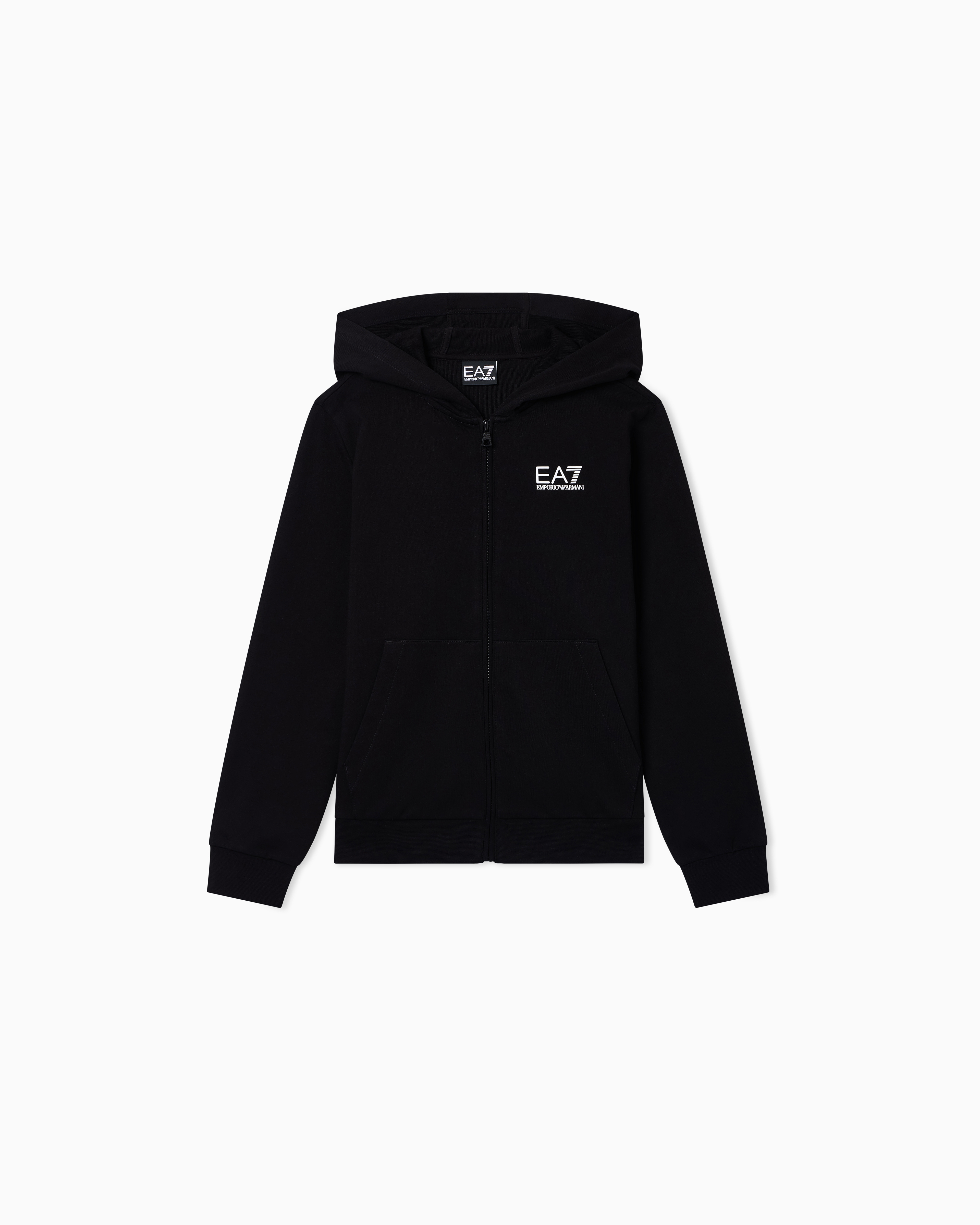 Ea7 Boys Black Core Identity Cotton Sweatshirt