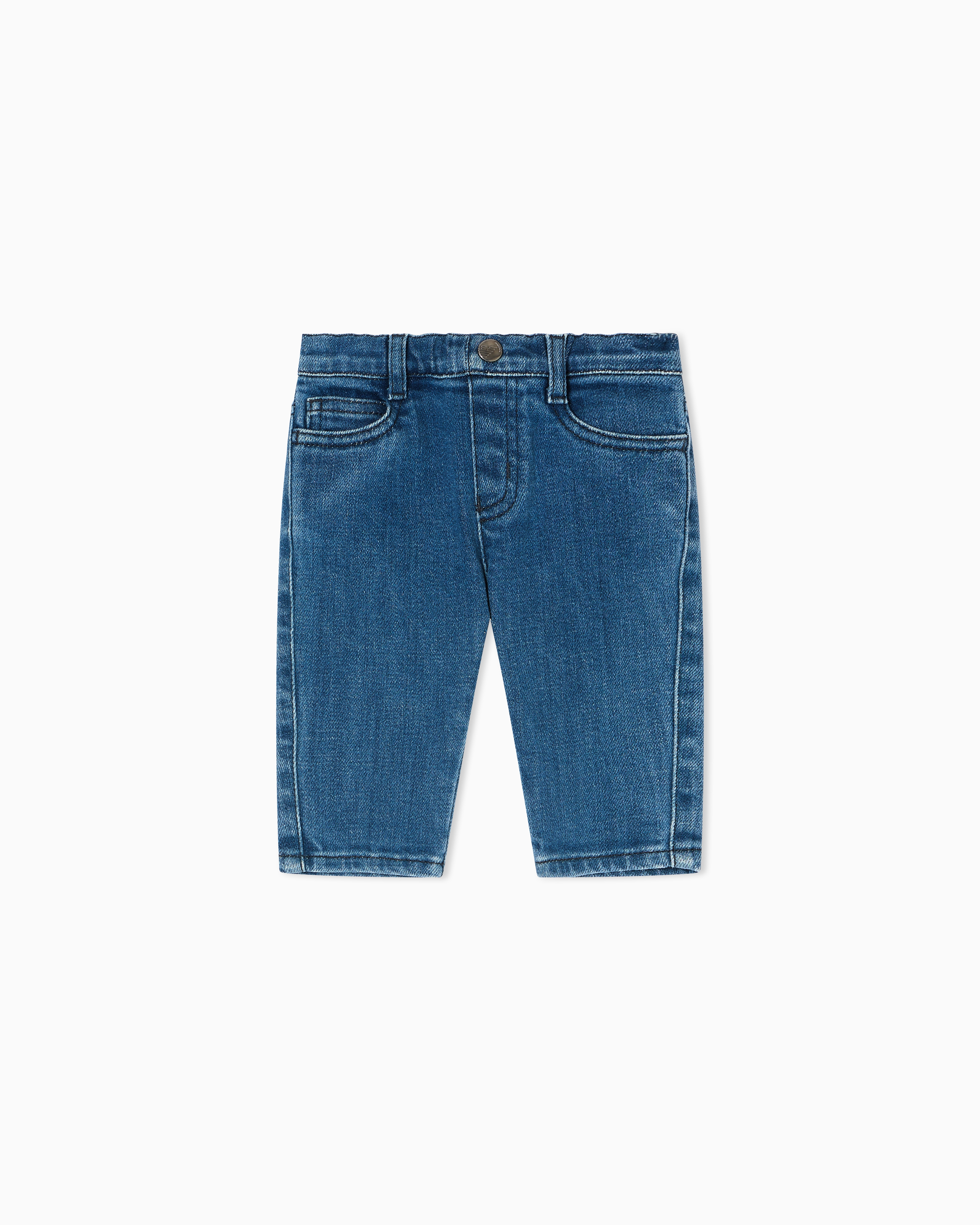 Emporio Armani Blue Denim Five-Pocket Jeans