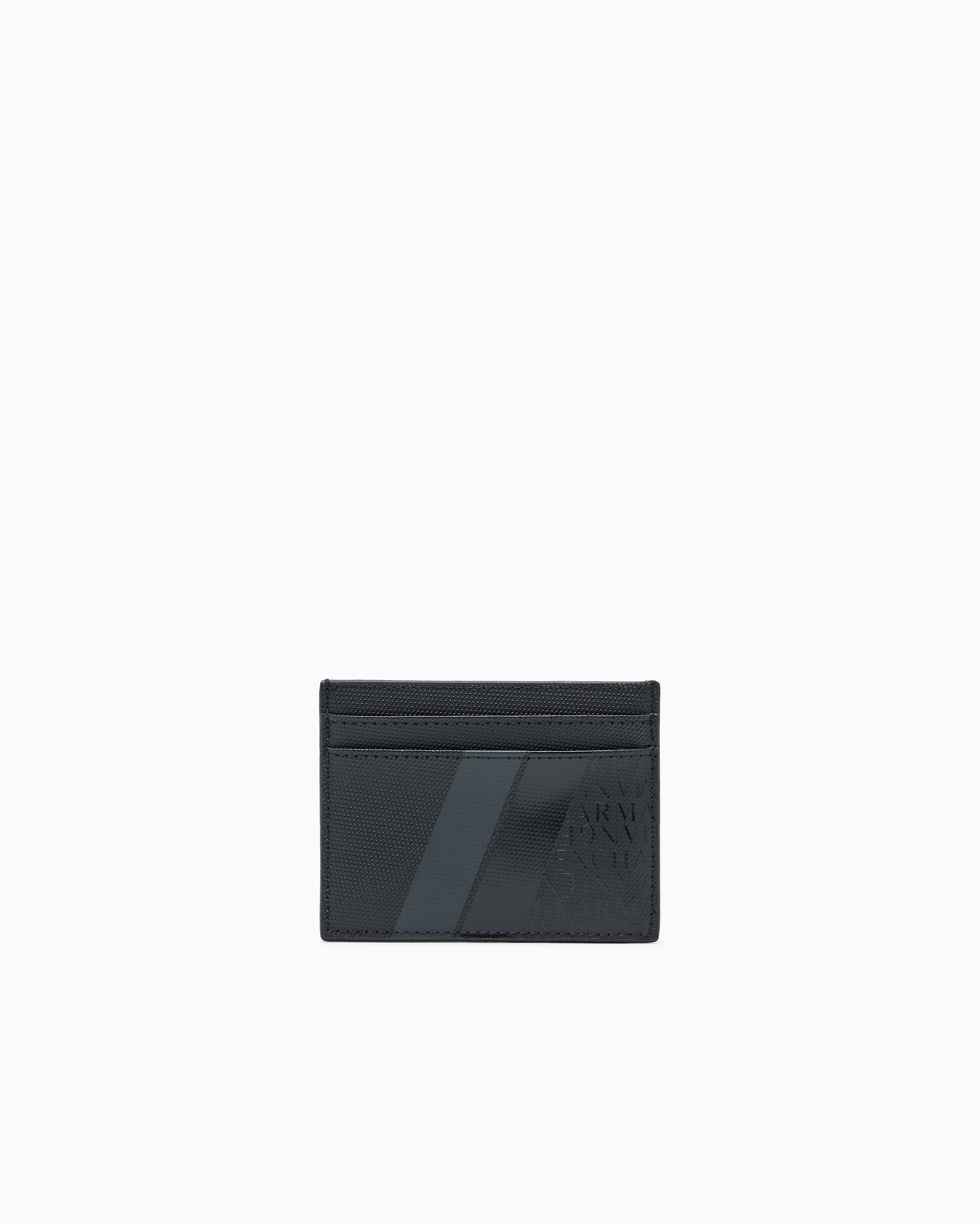 Armani Exchange Black Smooth Texture Bifold Wallet
